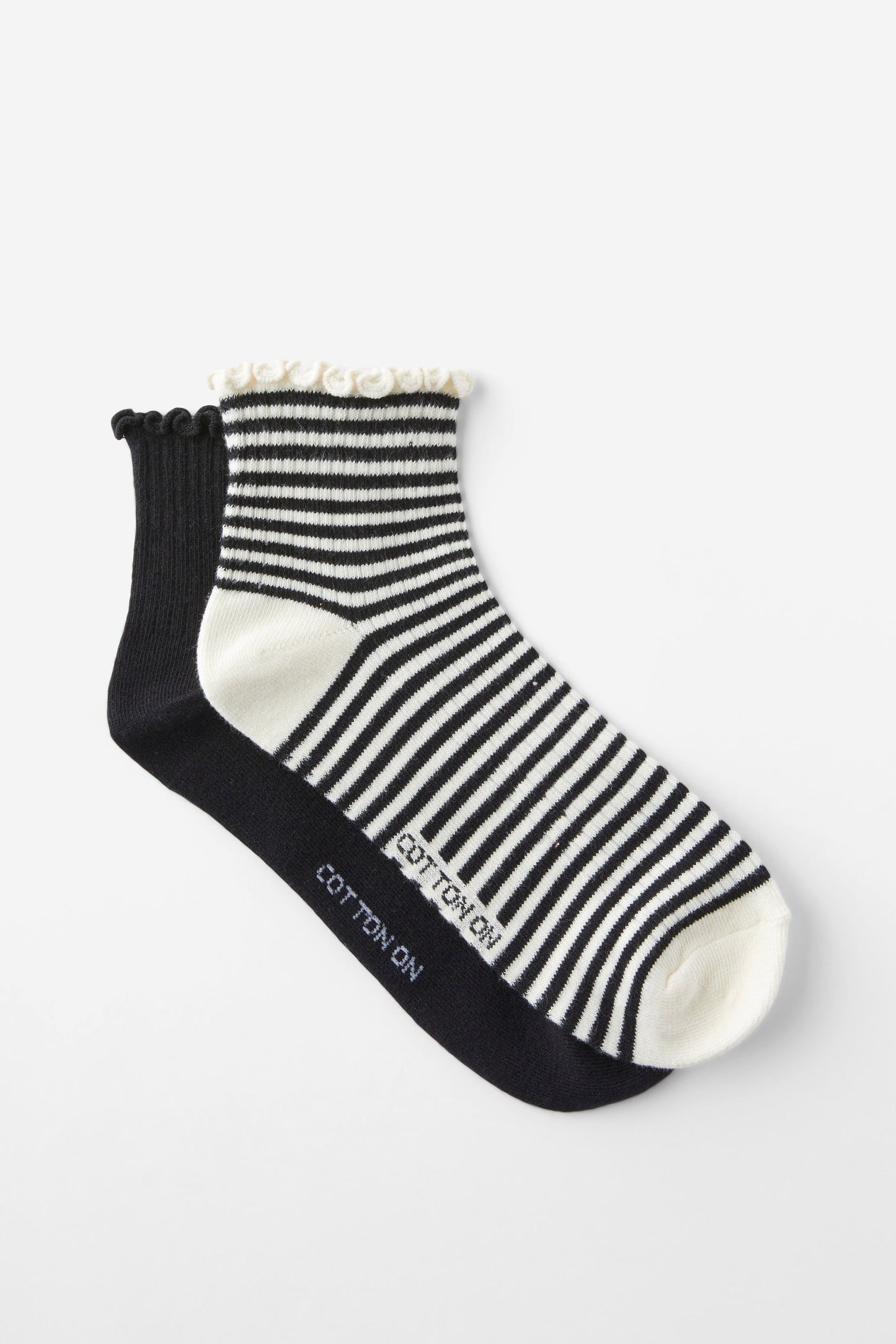 The Perfect Pair Frill Rib Ankle 2Pk