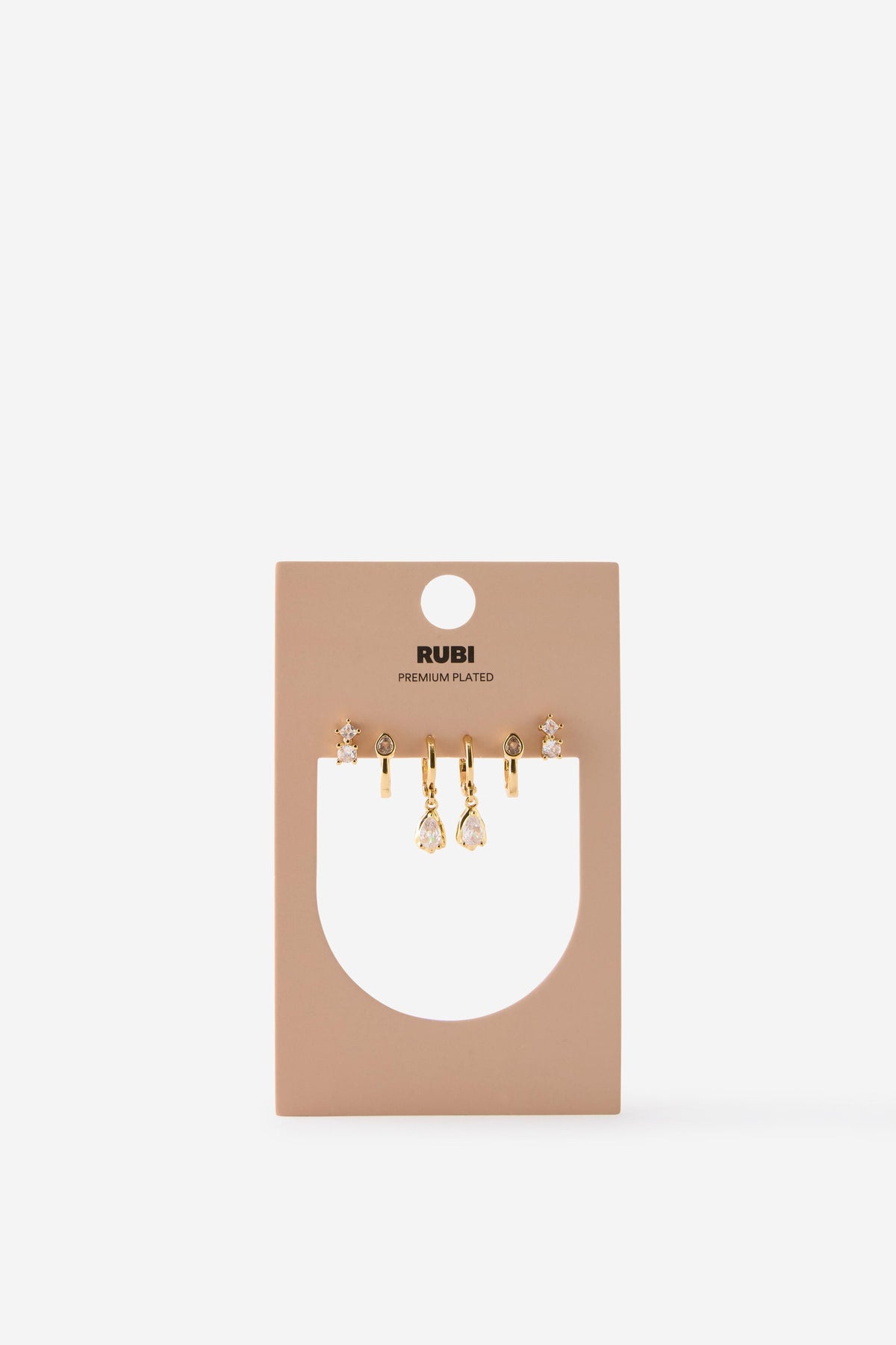 Premium Plated 3Pk Small Earring