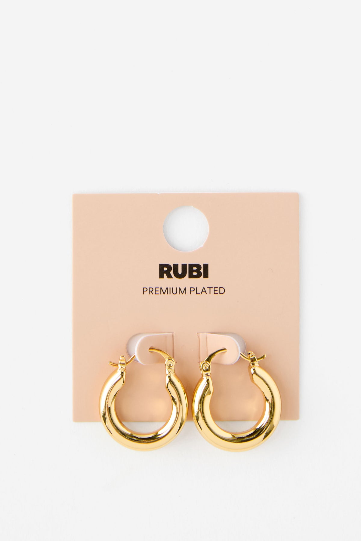 Premium Plated Mid Hoop Earring