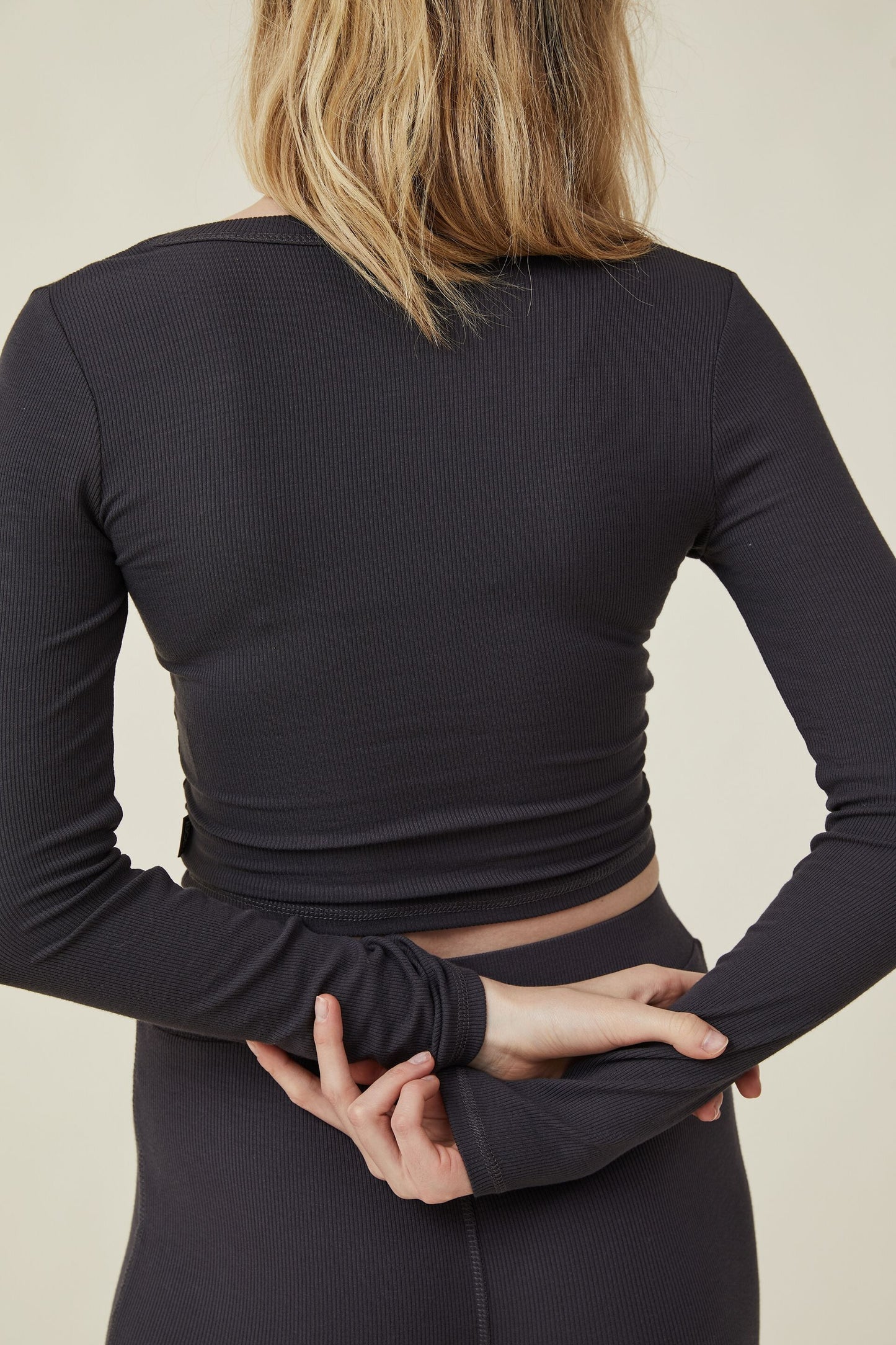 Sleep Recovery Cropped Long Sleeve Top
