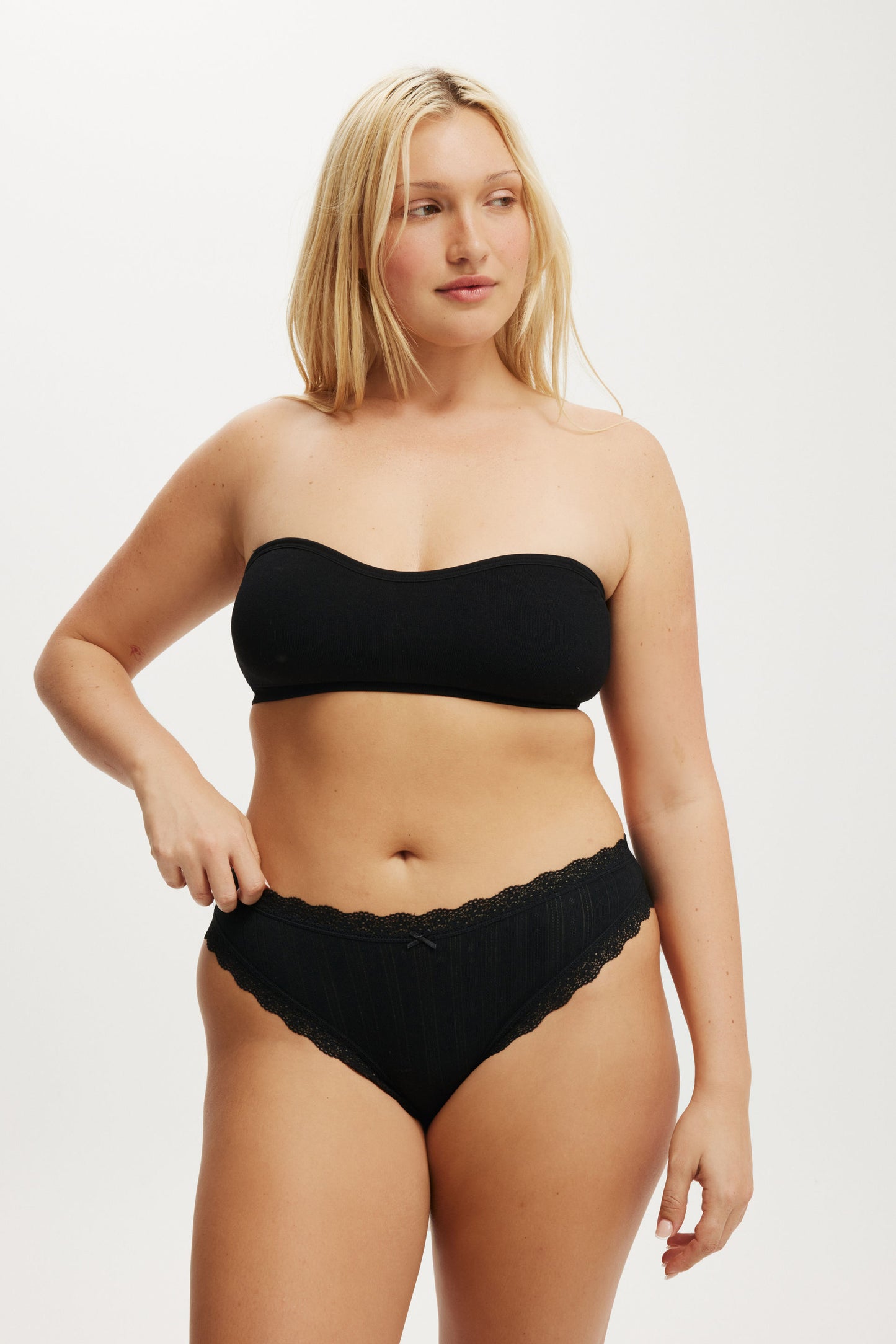 Organic Cotton Lace Cheeky Brief