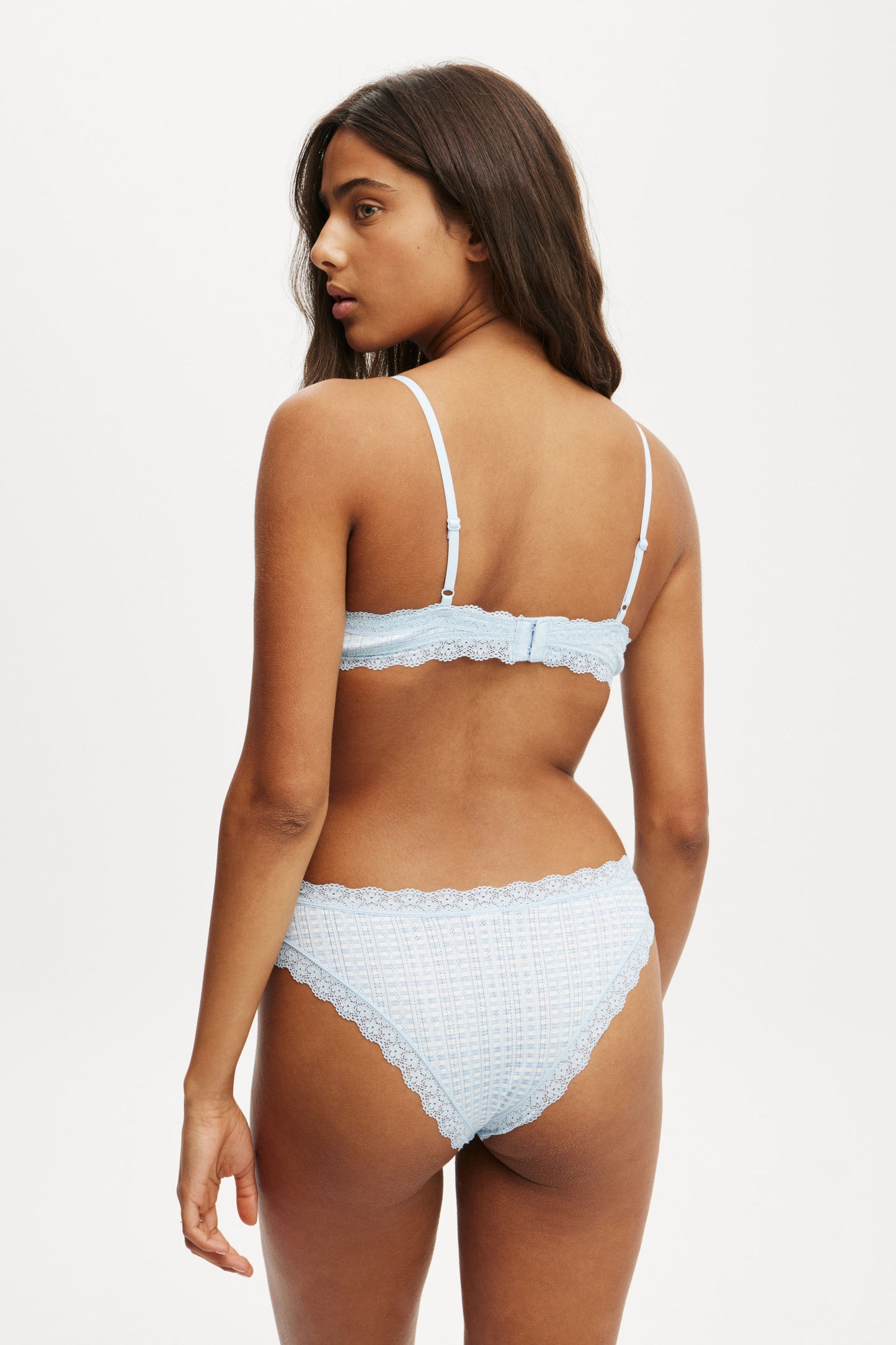 Organic Cotton Lace Triangle Padded Bralette