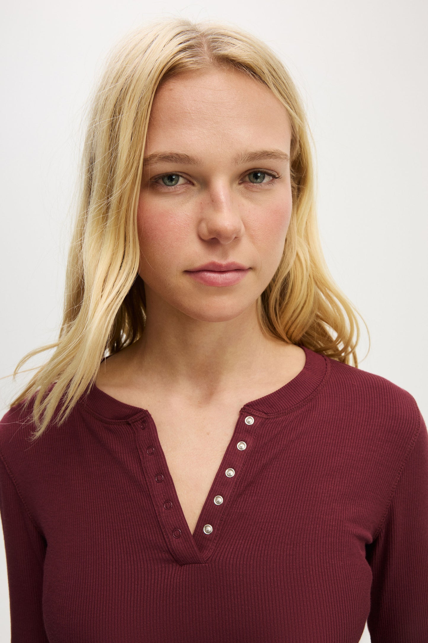Airy Soft Henley Long Sleeve