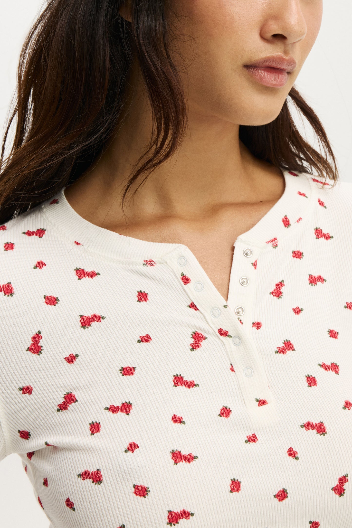Airy Soft Henley Long Sleeve