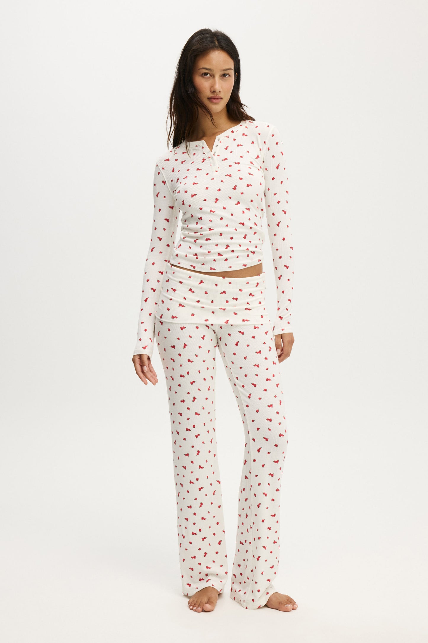 Airy Soft Henley Long Sleeve