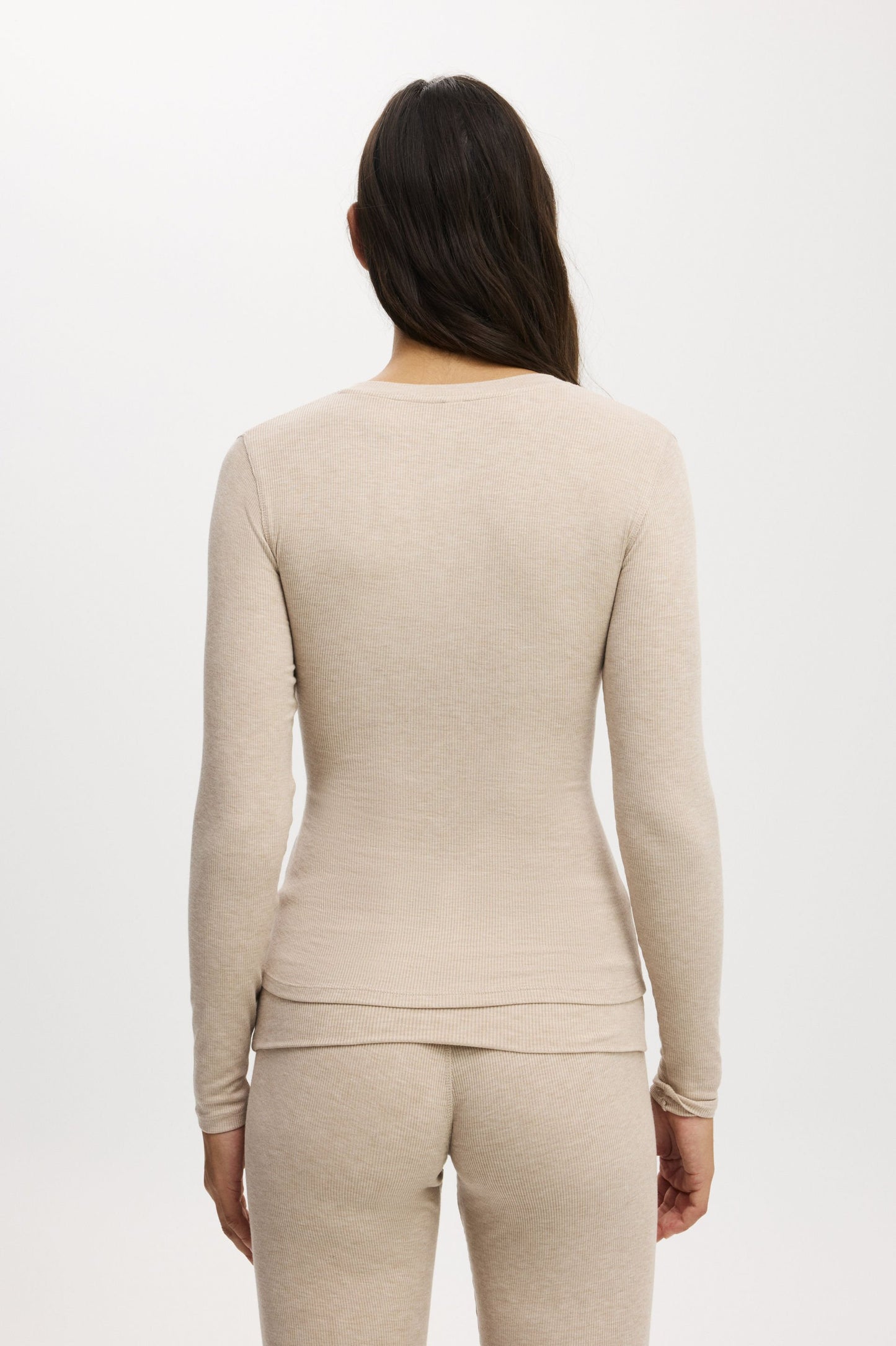 Airy Soft Henley Long Sleeve