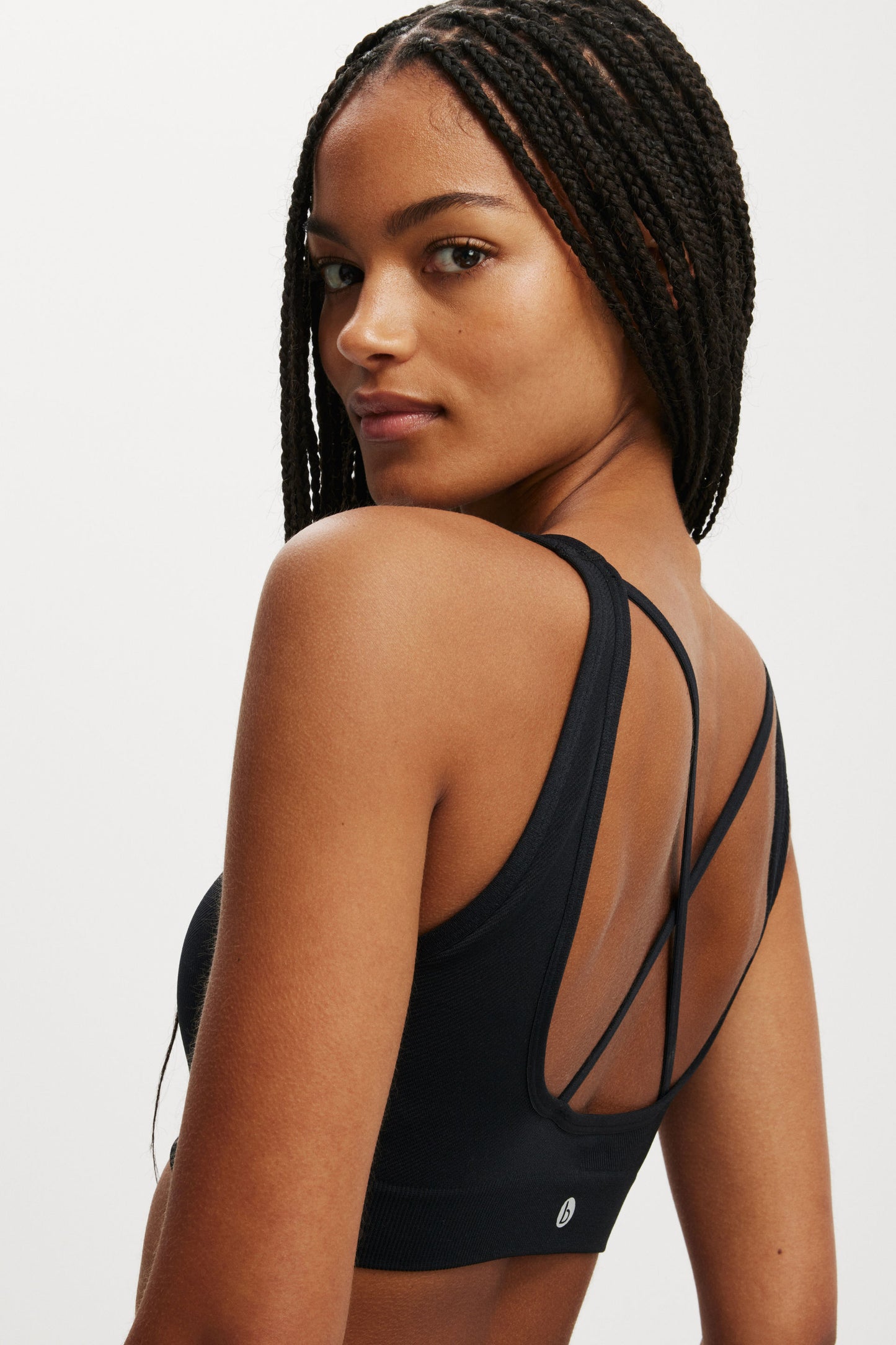 Seamless Plunge Strappy Back Crop