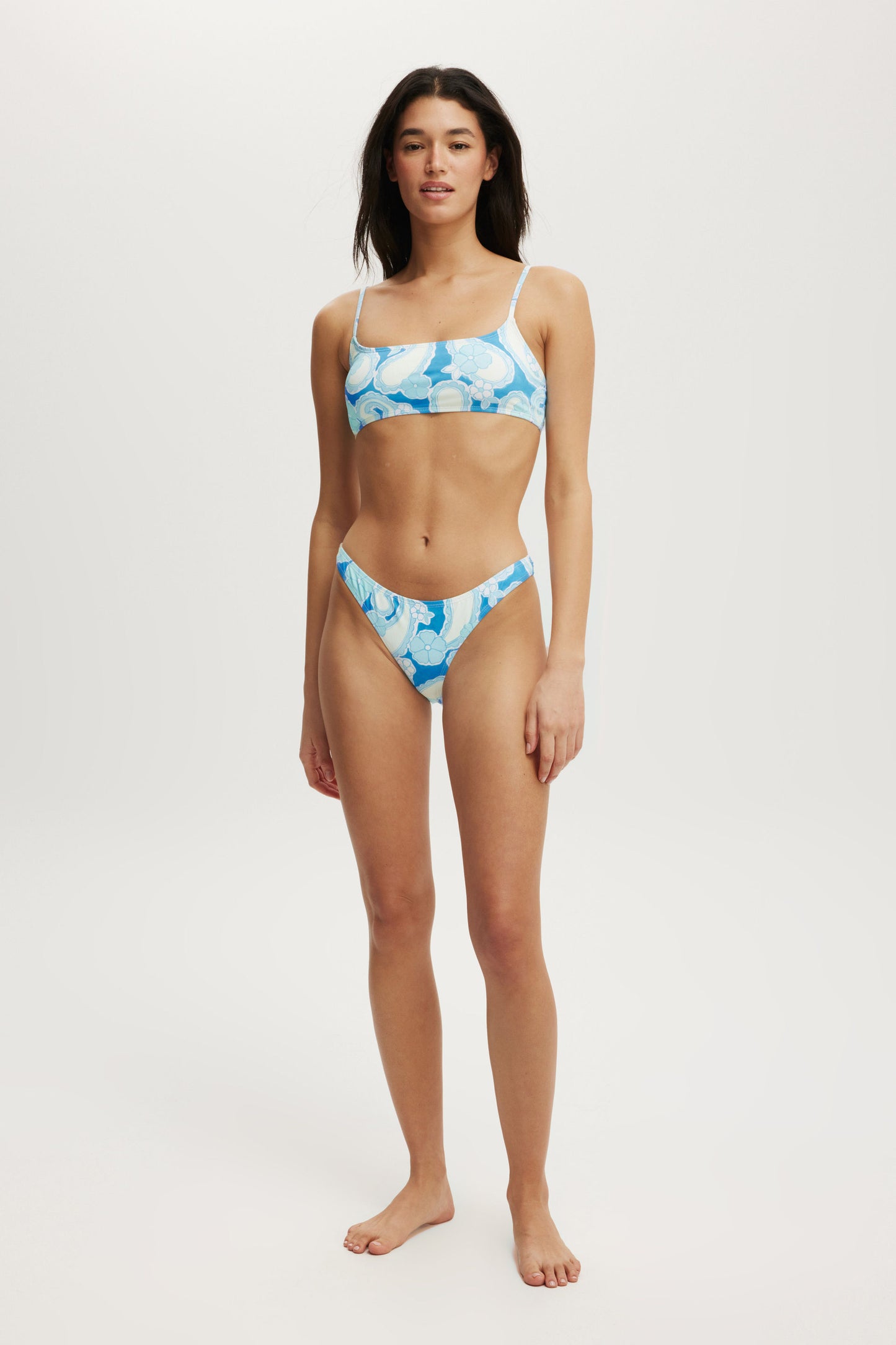 Straight Neck Crop Bikini Top
