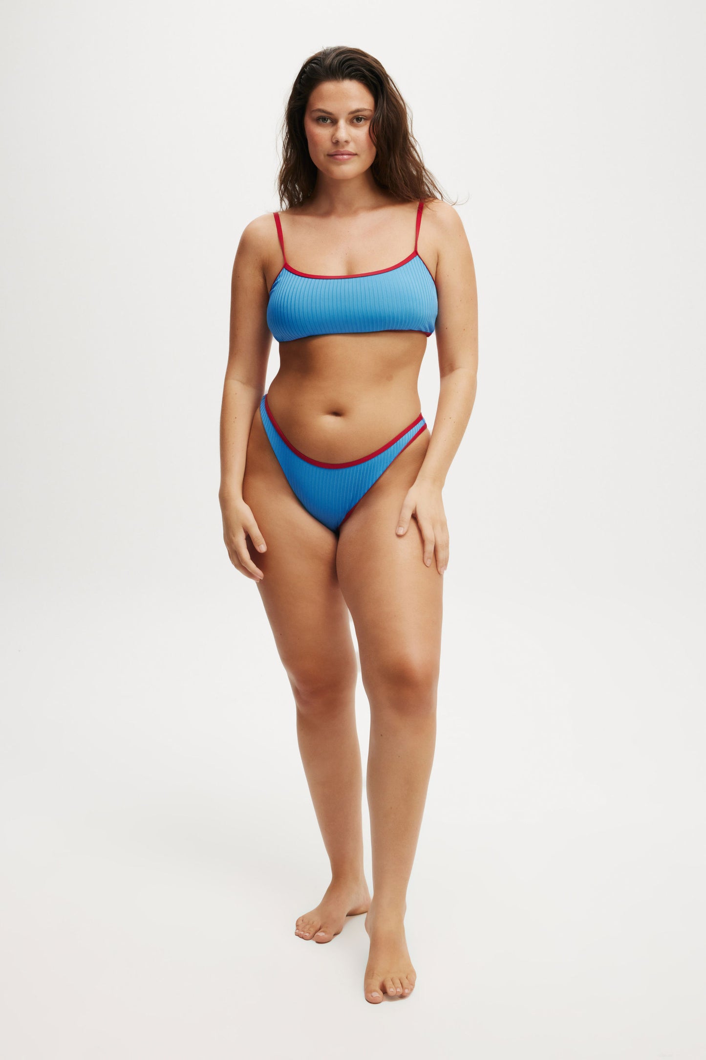 Straight Neck Crop Bikini Top