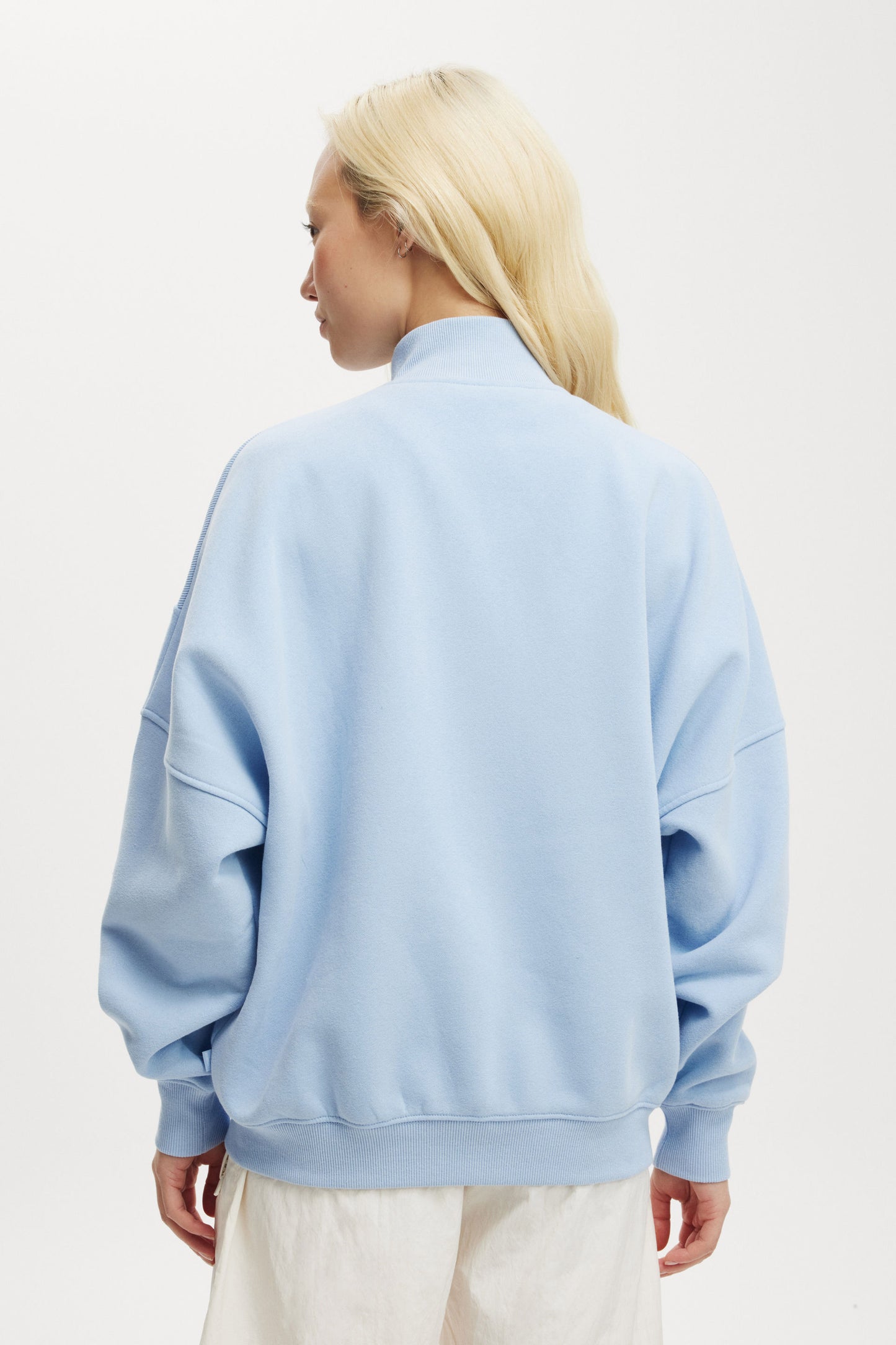 Plush Rib Zip Through Longsleeve