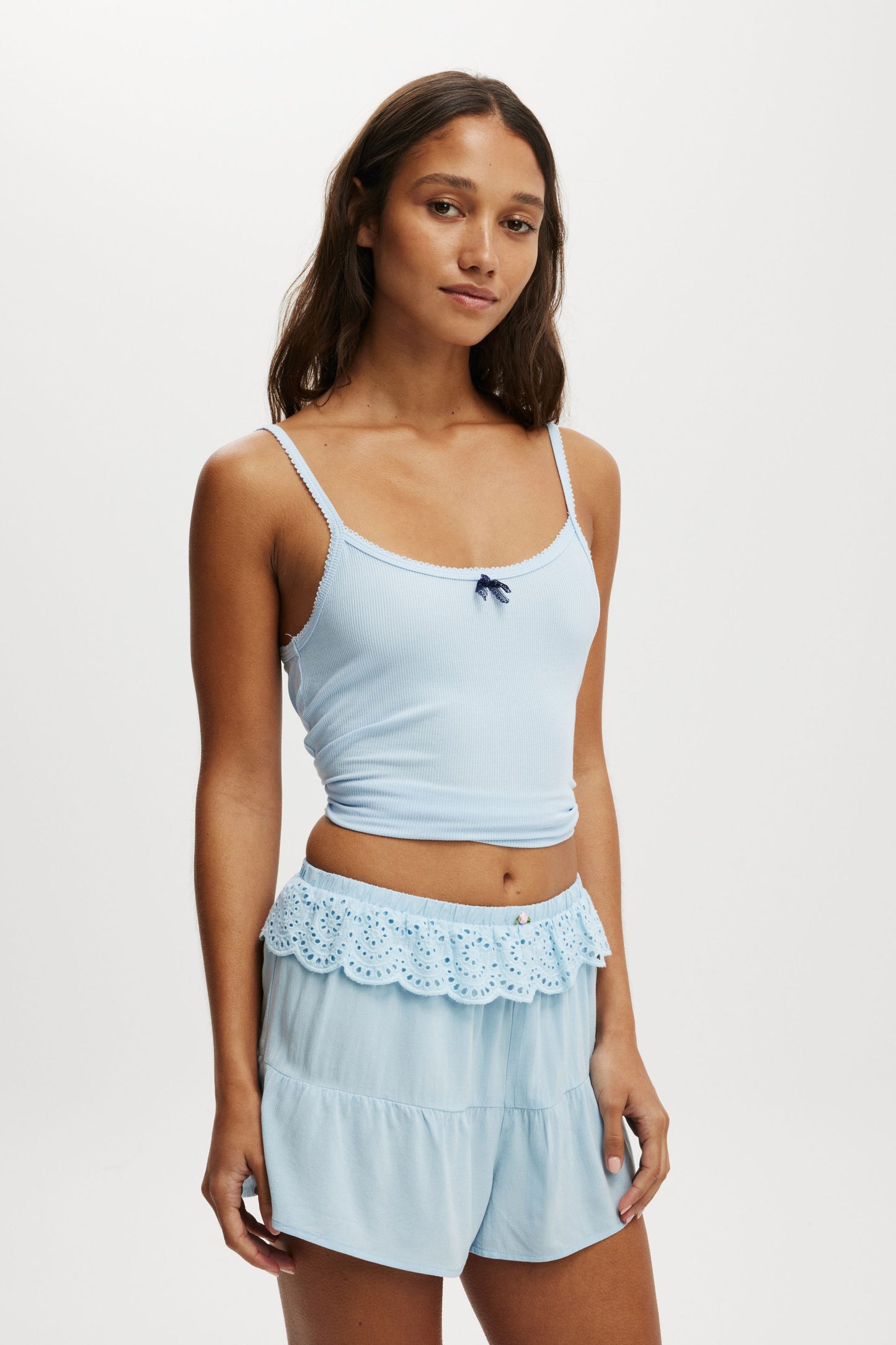 Ruffle Woven Short