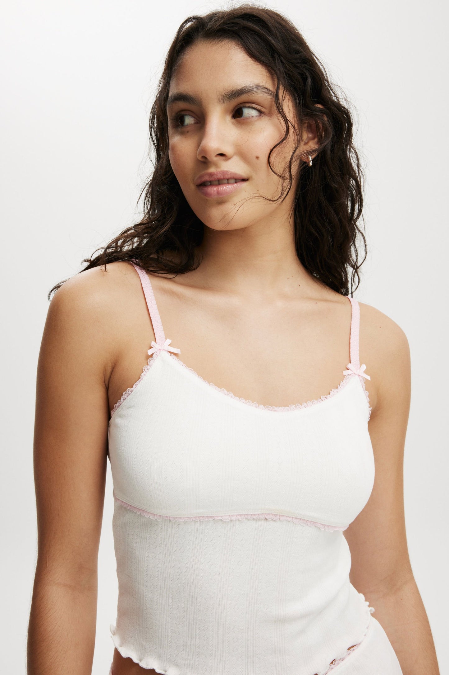 Pointelle Picot Sleep Top