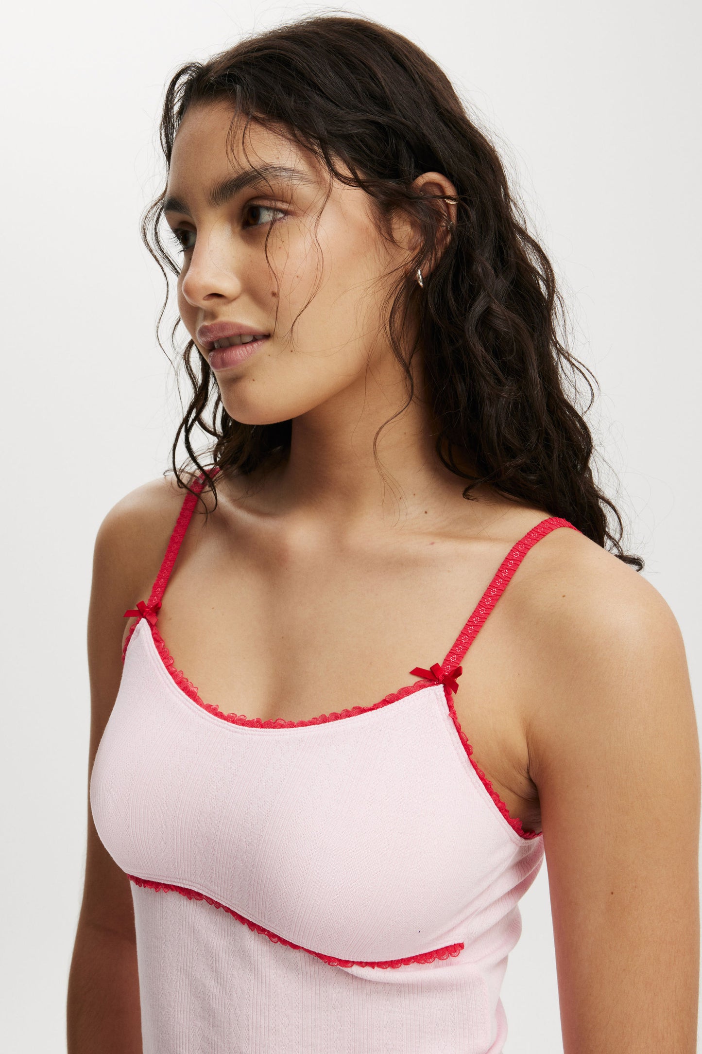 Pointelle Picot Sleep Top