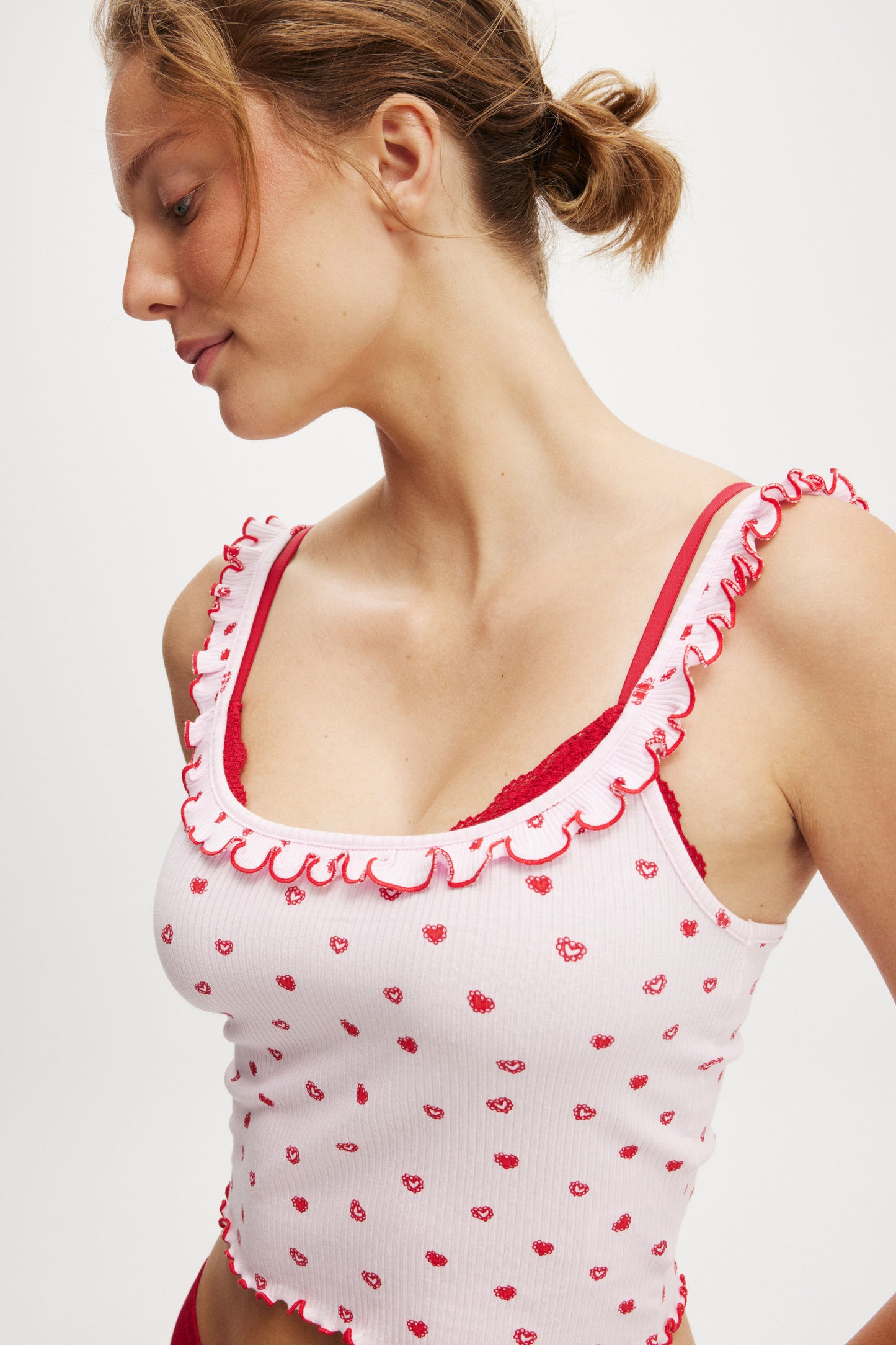 Rib Ruffle Cami