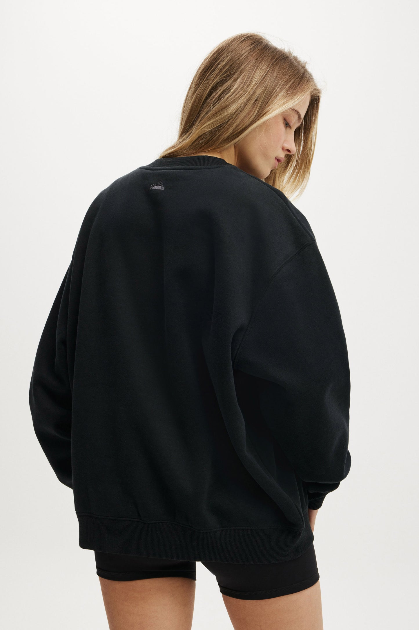Plush Graphic Crew Sweatshirt