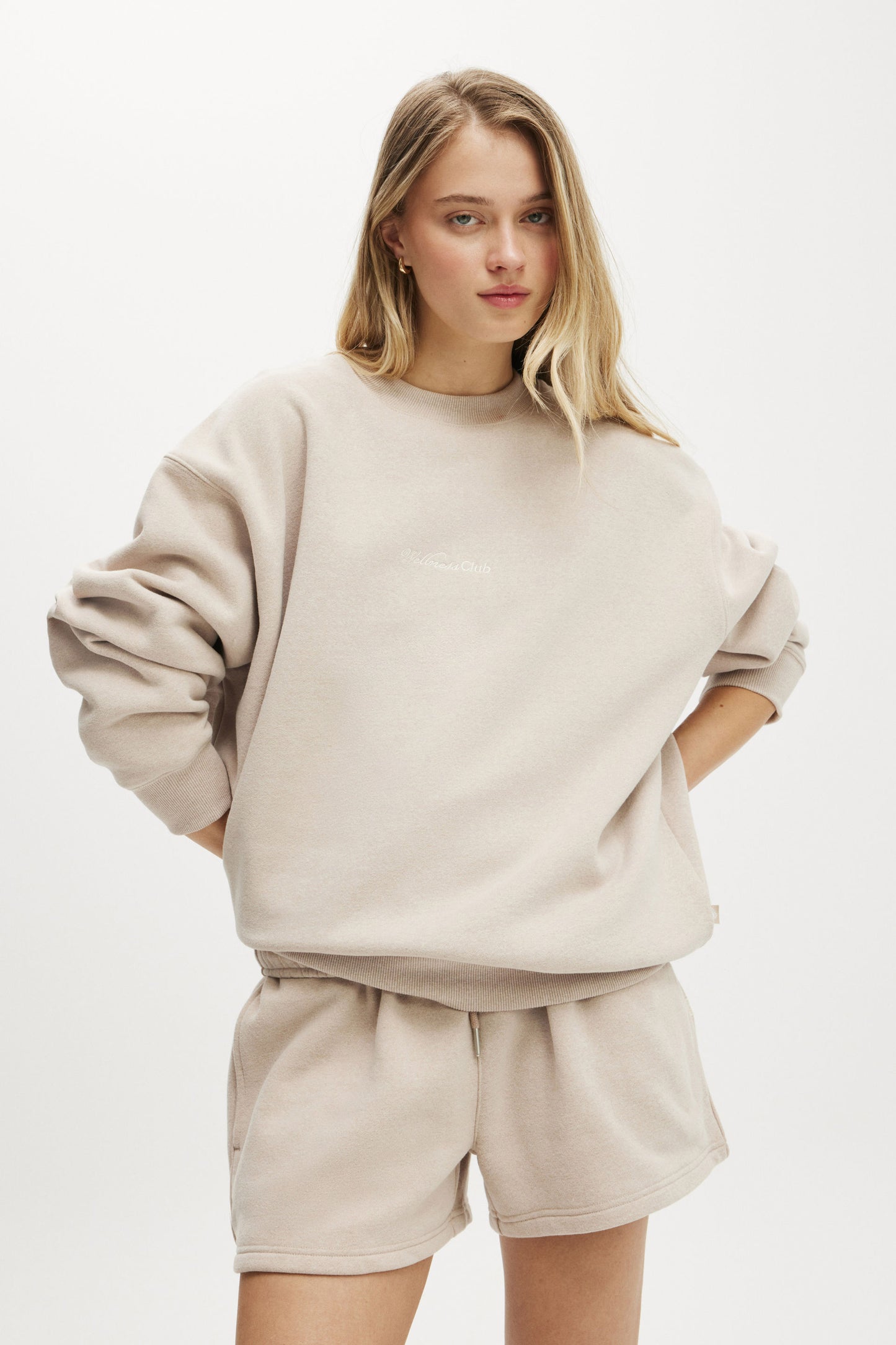 Plush Graphic Crew Sweatshirt