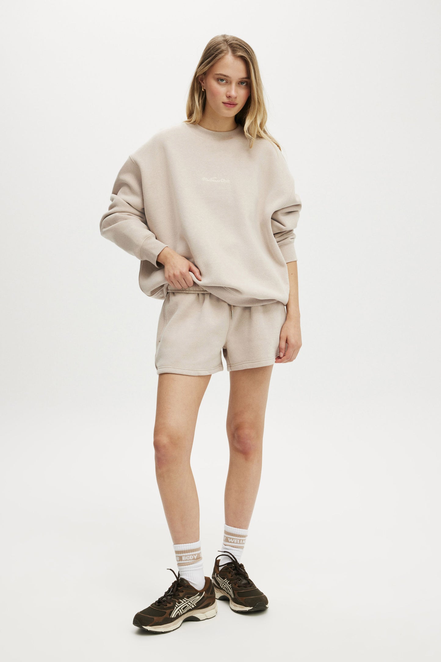 Plush Graphic Crew Sweatshirt