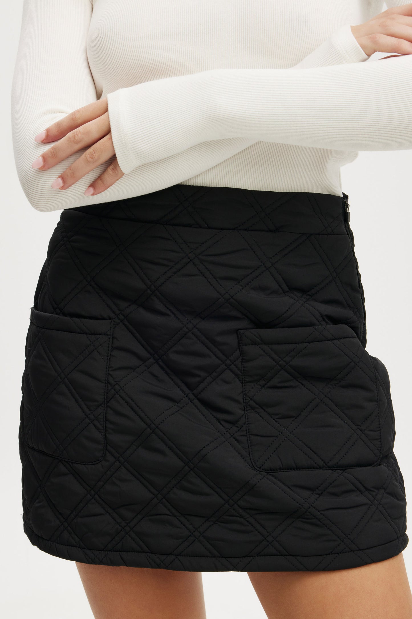 Rhythm Quilted Puffer Mini Skirt