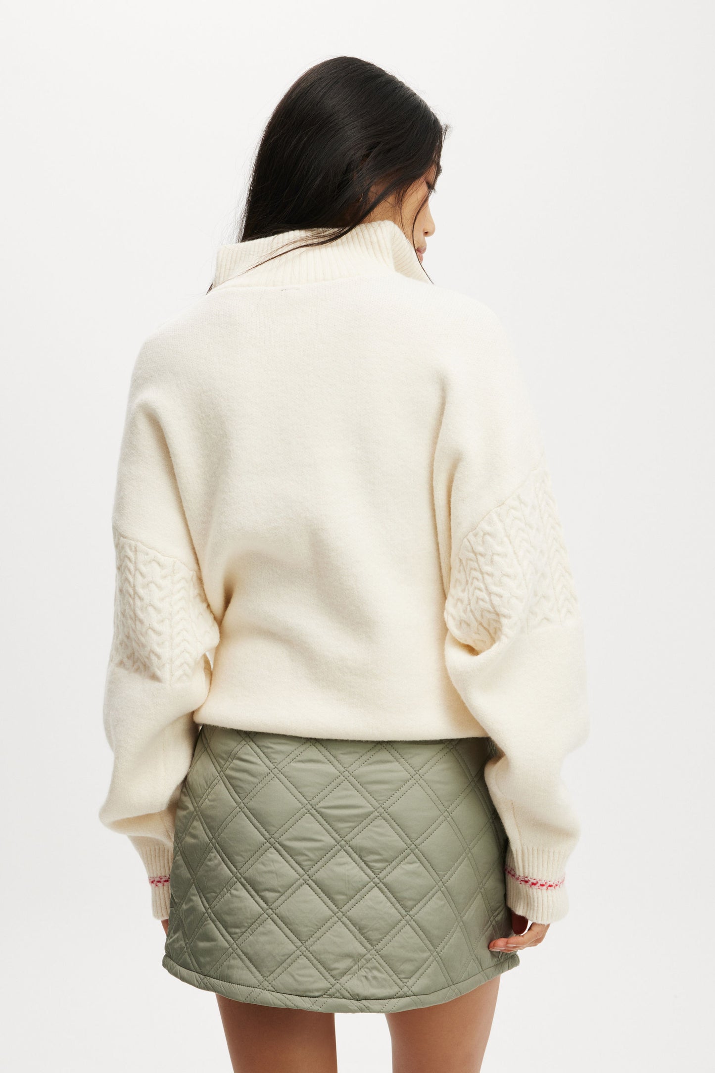 Rhythm Quilted Puffer Mini Skirt