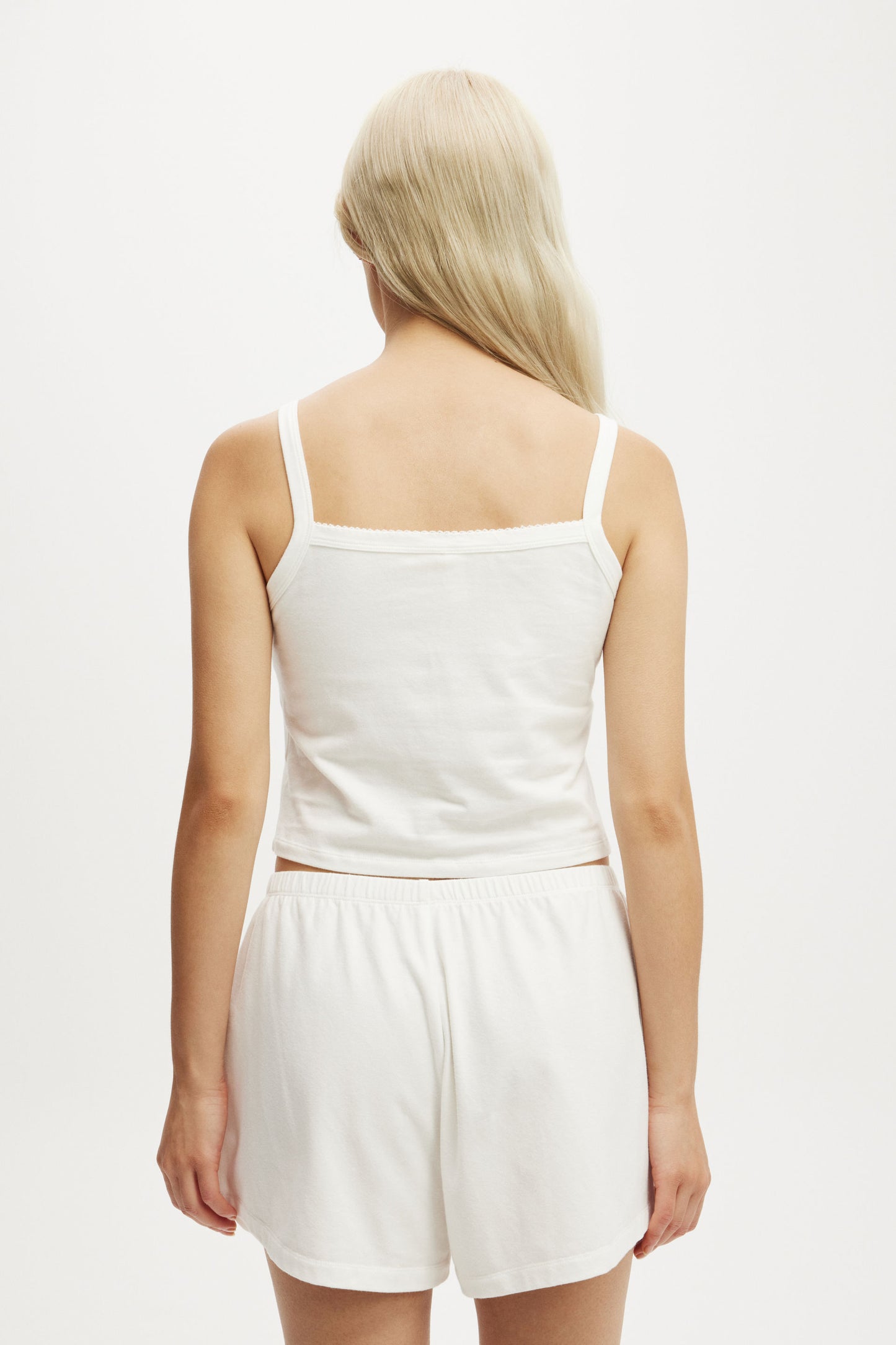 Peached Jersey Button Up Cami