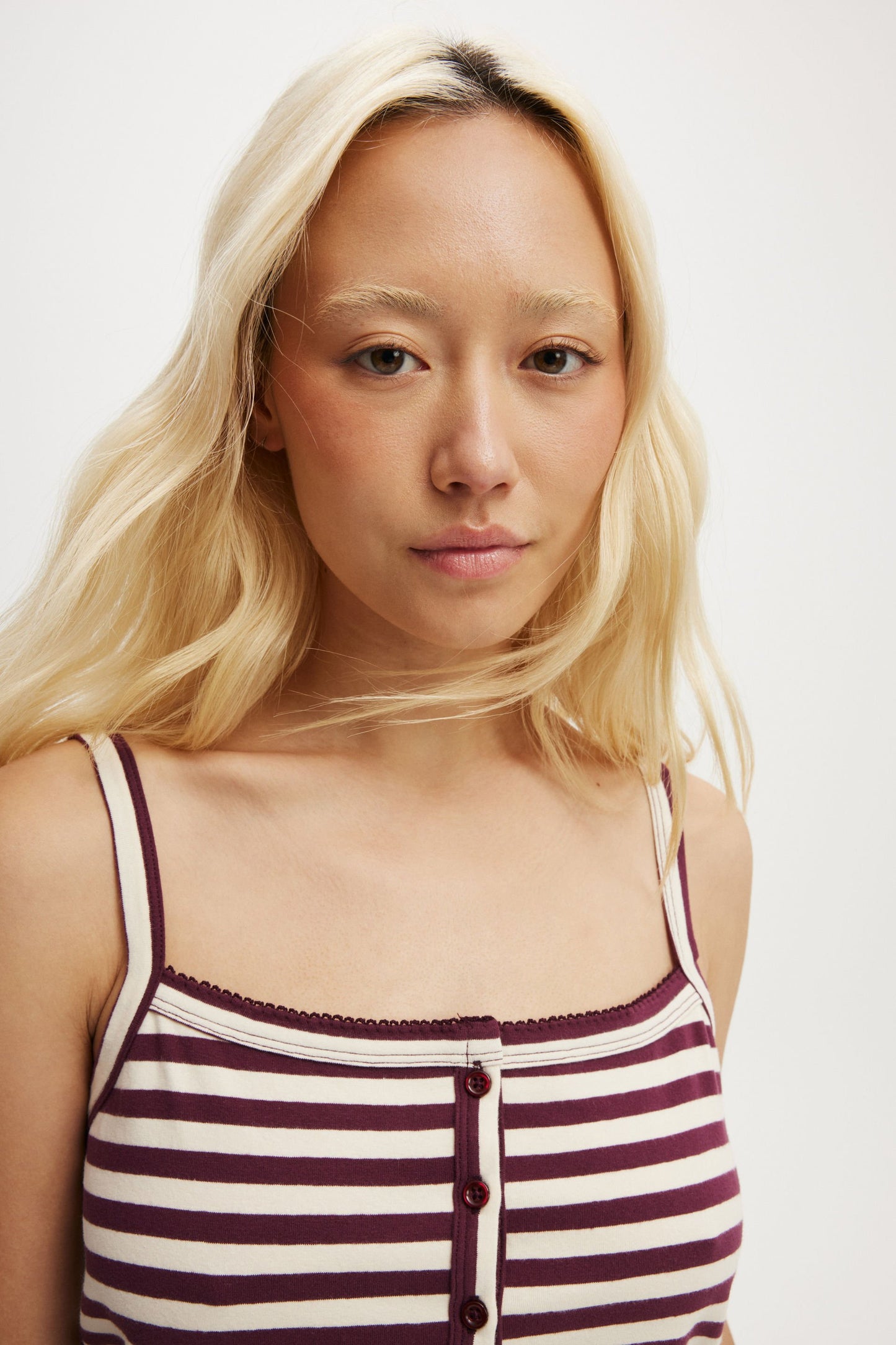 Peached Jersey Button Up Cami