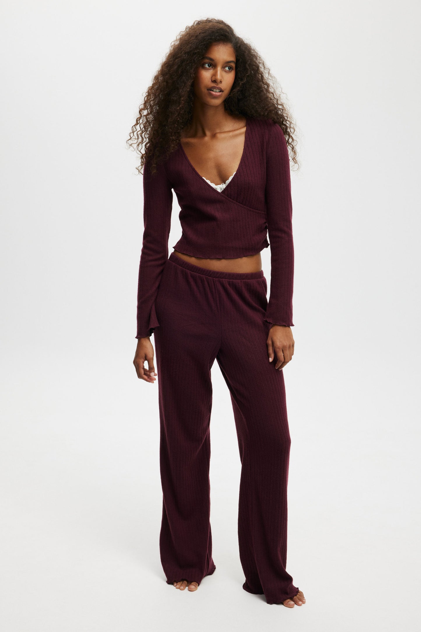 Super Soft Ribbed Straight Leg Pant