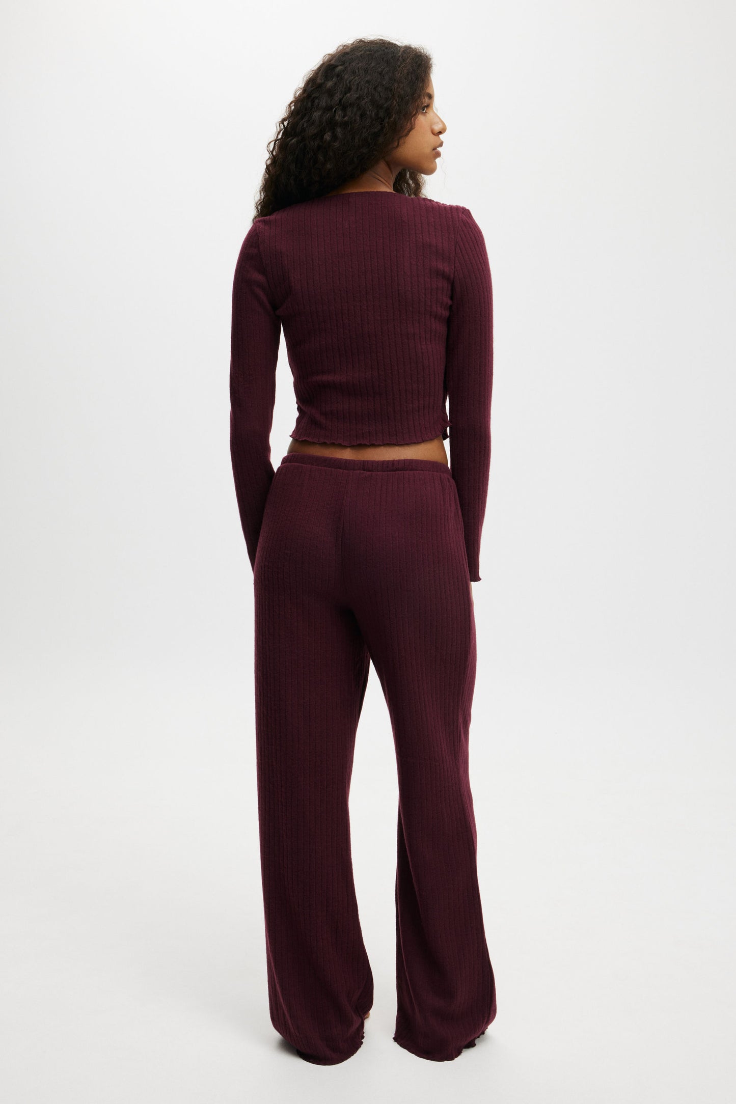 Super Soft Ribbed Straight Leg Pant