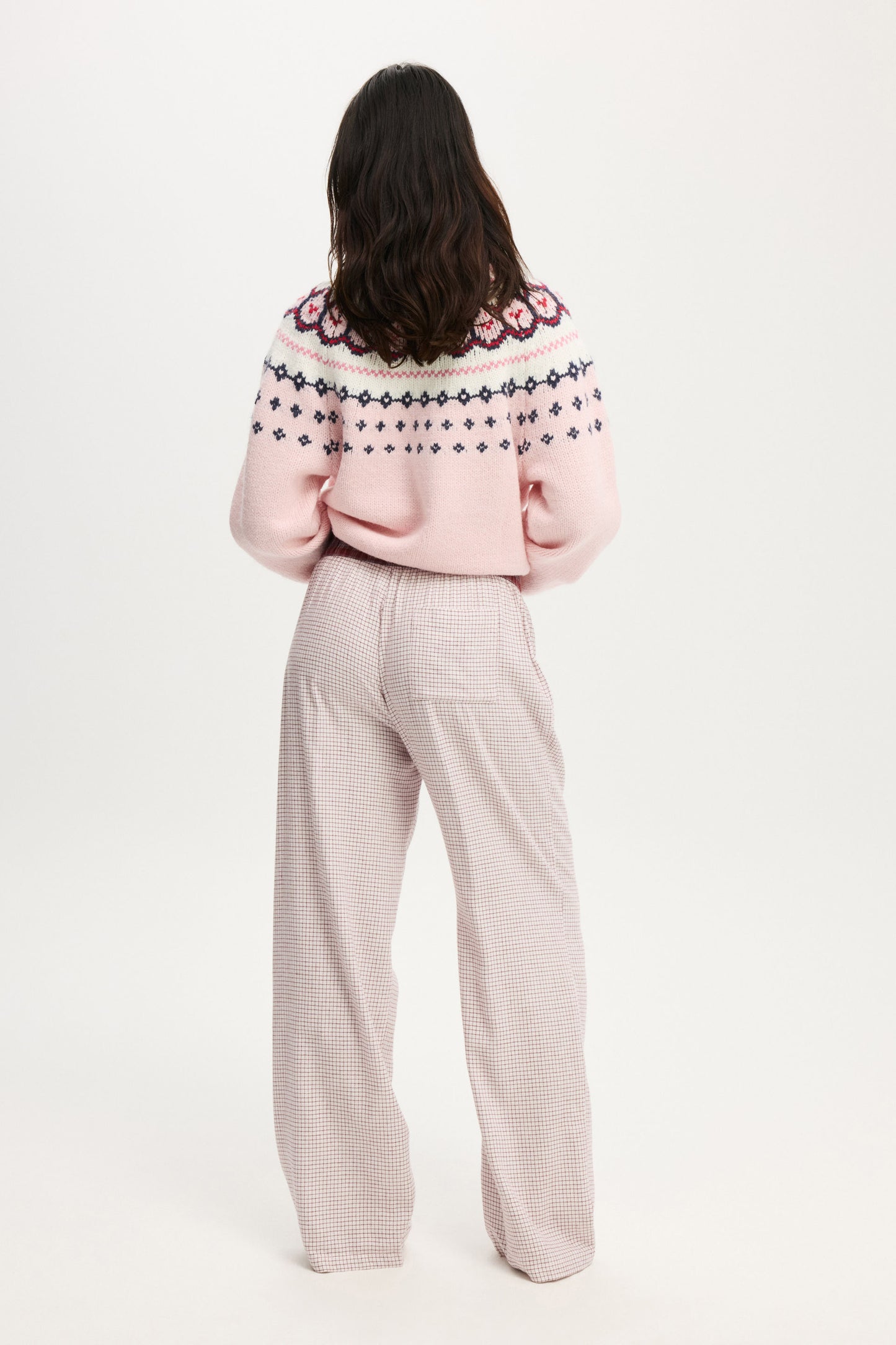 Flannel Wide Leg Pant