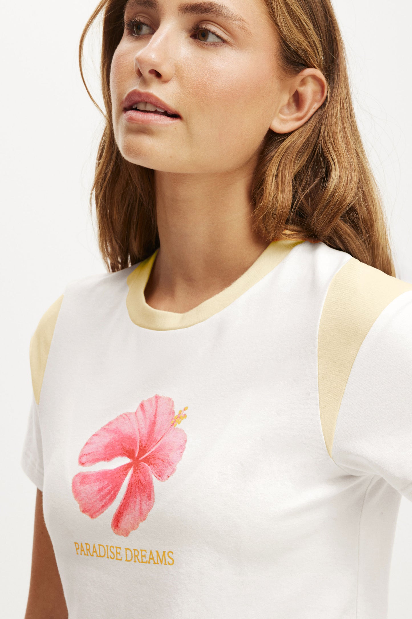 Peached Jersey Contrast Baby Tee