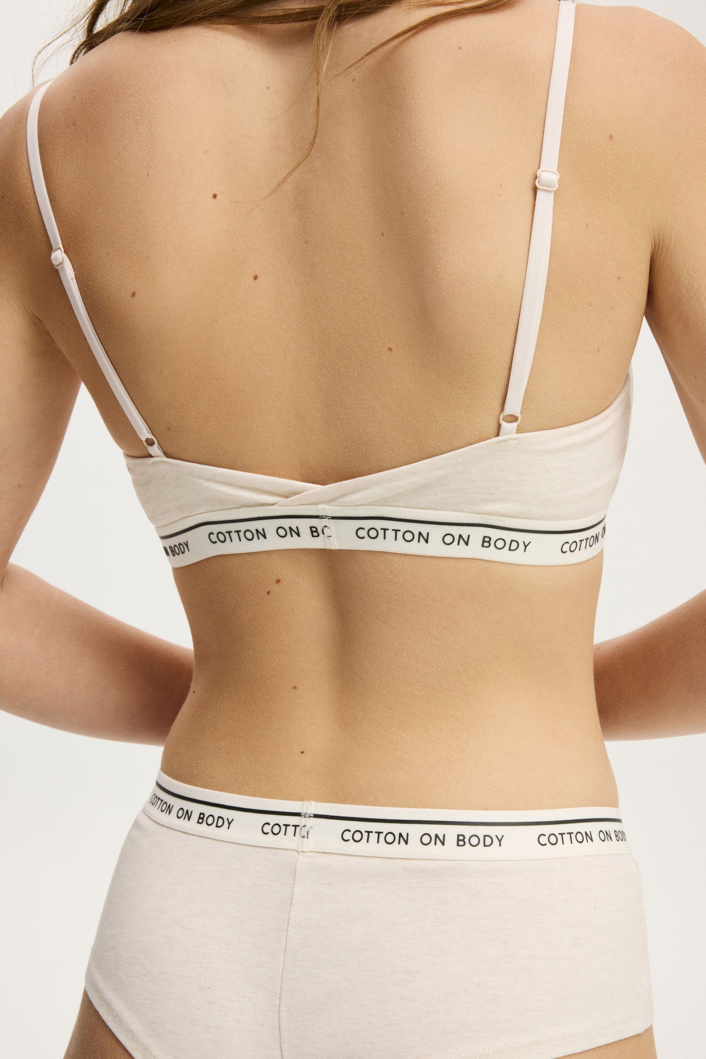 Branded Cotton Scoop Bralette