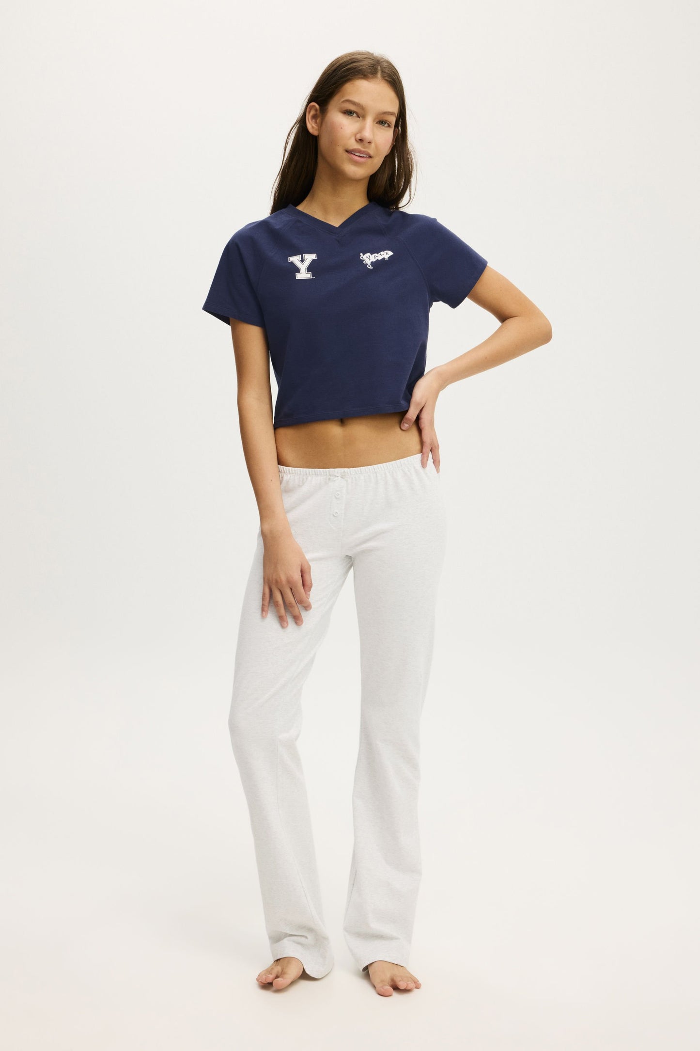 Yale Soft V Neck Sleep Tee