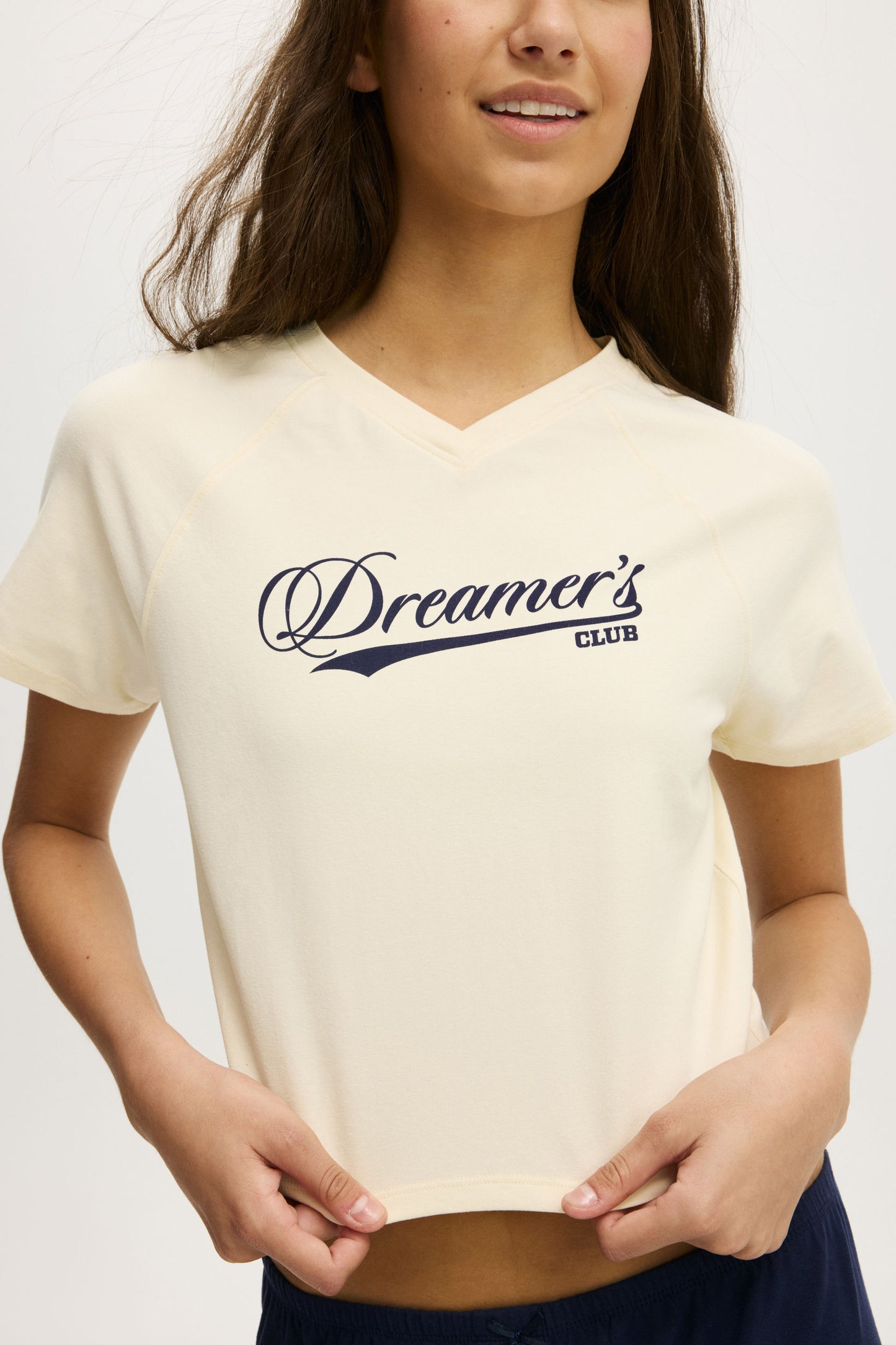 Dreamy Soft V Neck Baby Tee
