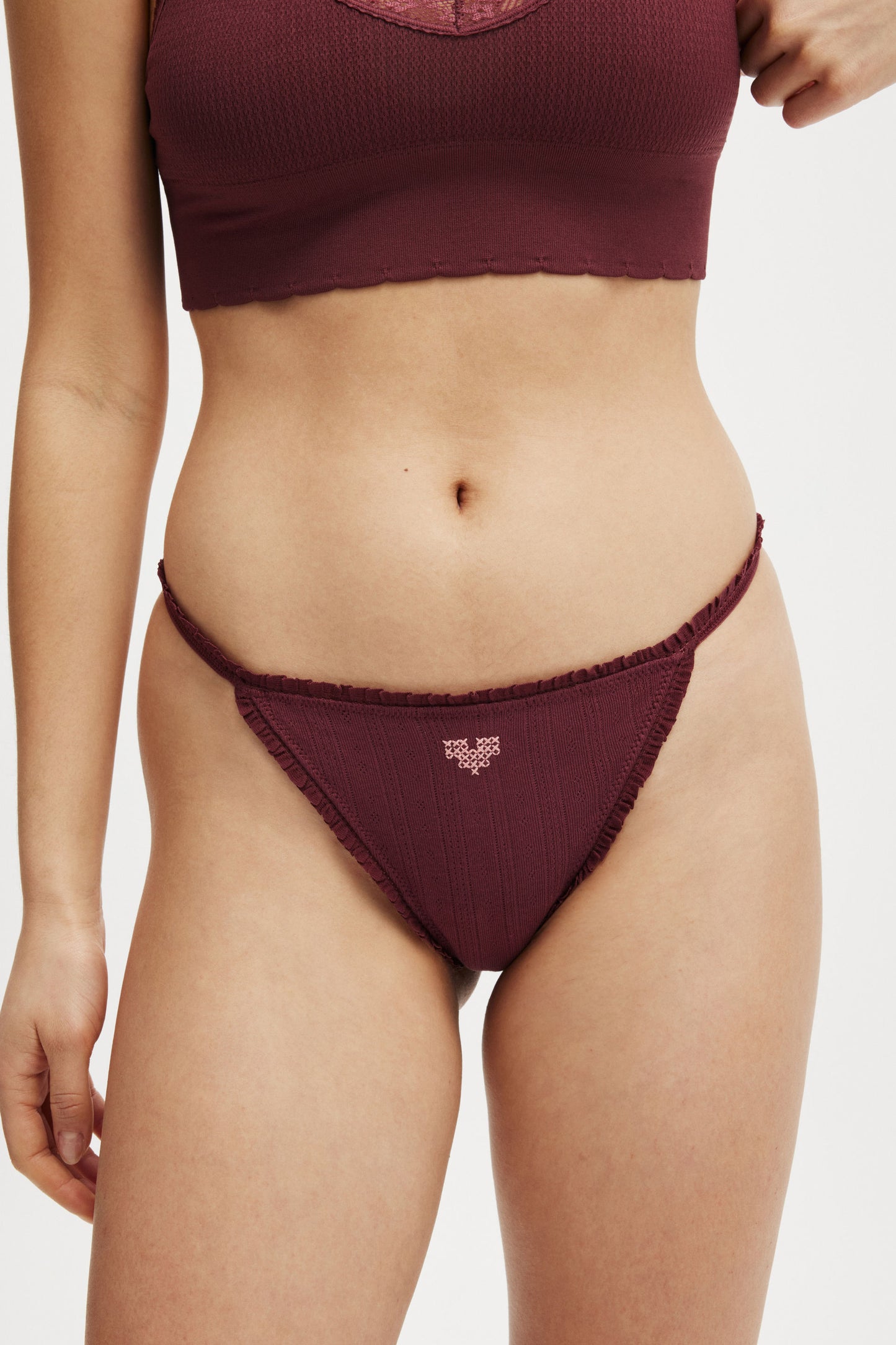 Organic Cotton Frill G String Brief
