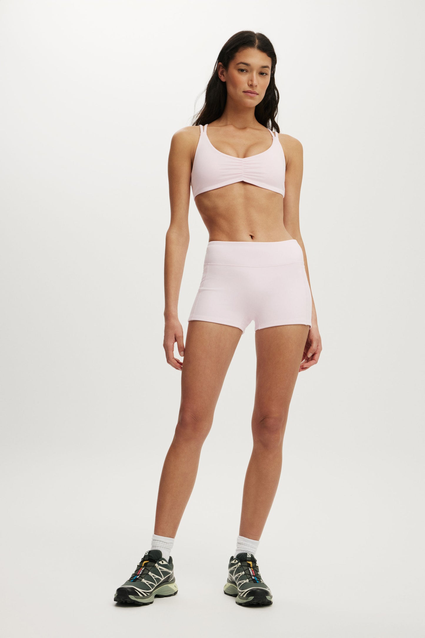 Ultra Soft Scrunch Front Strappy Crop