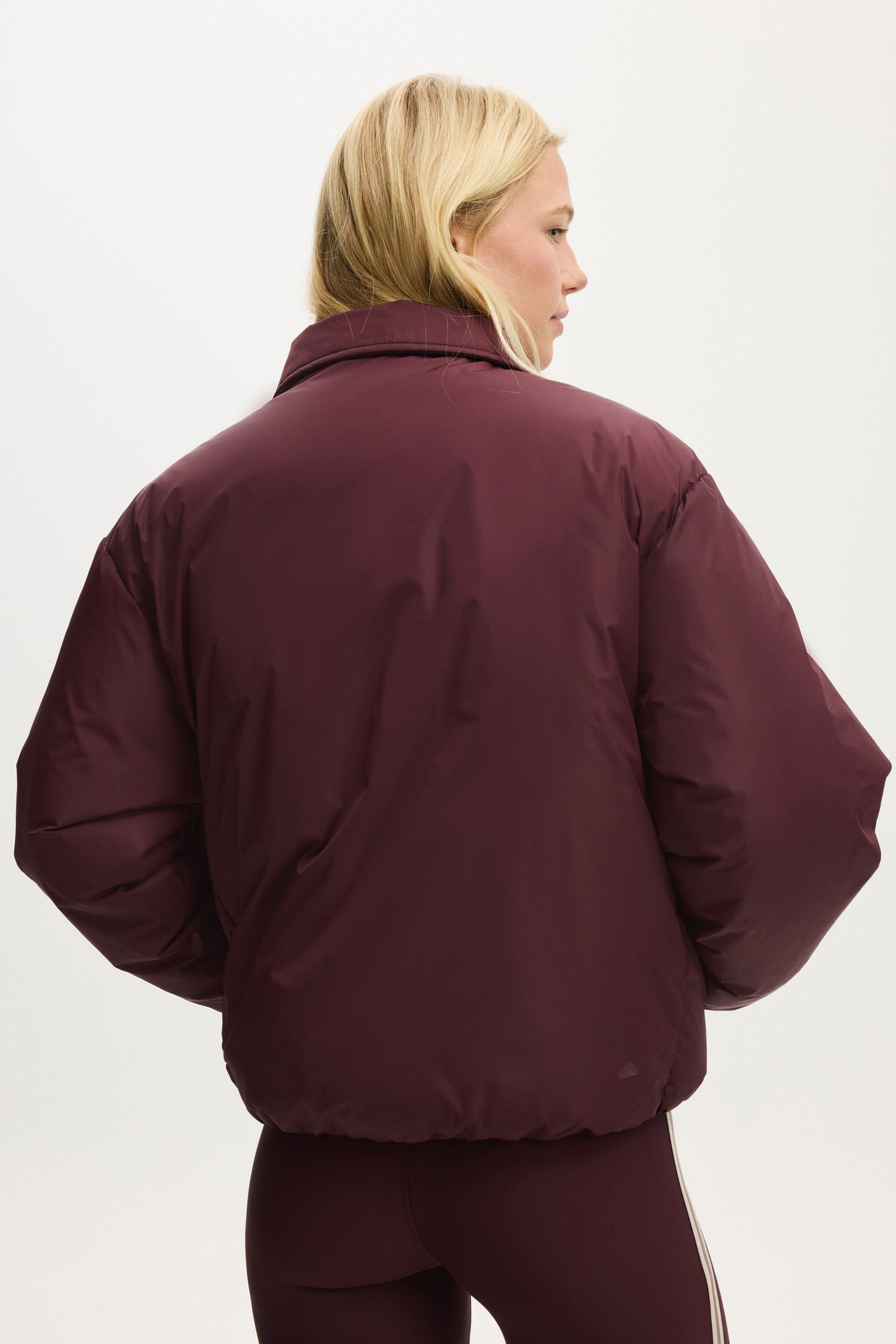 The Mother Puffer Faux Fur Collar Bomber