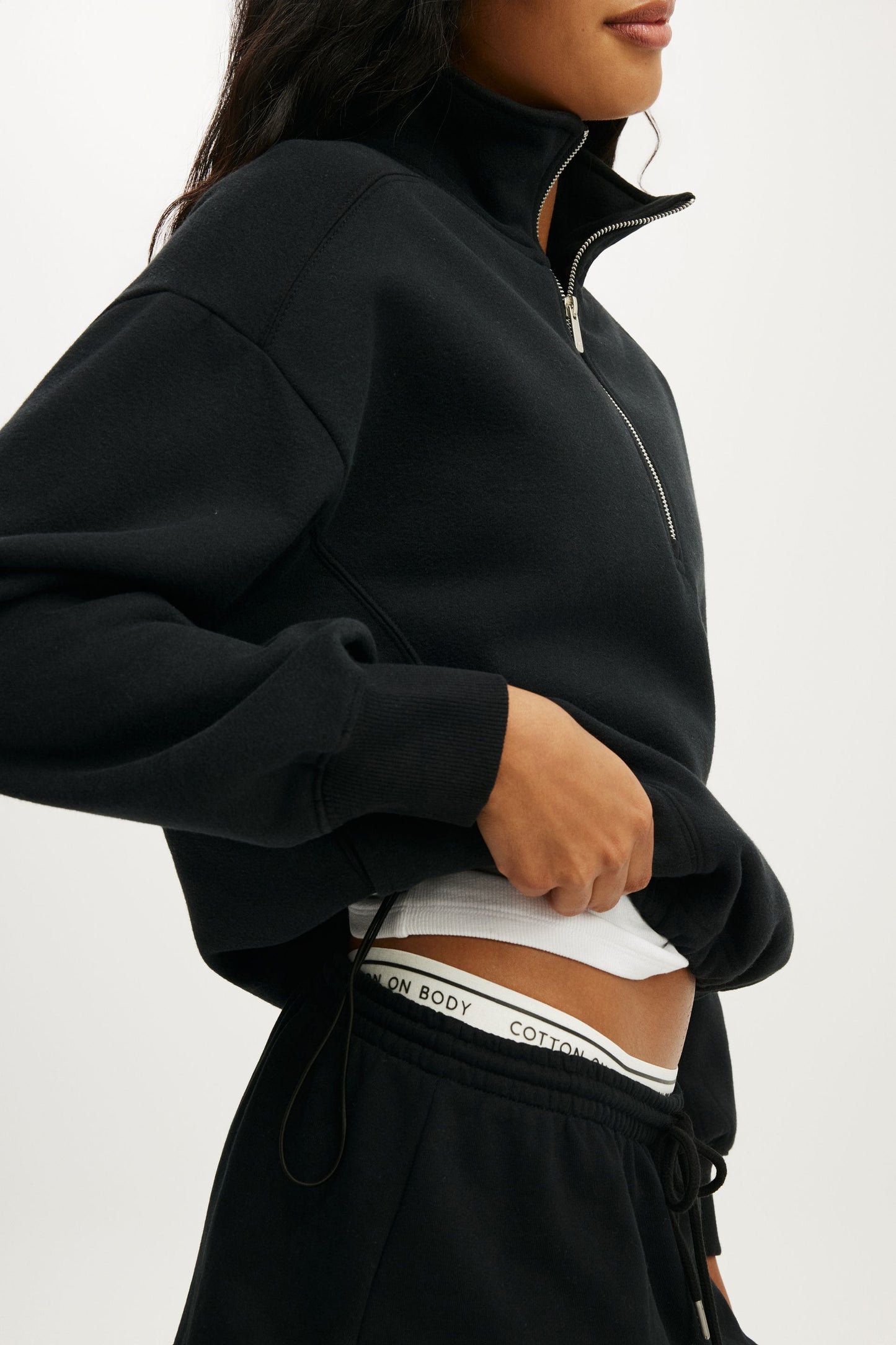 Plush Half Zip Sweatshirt