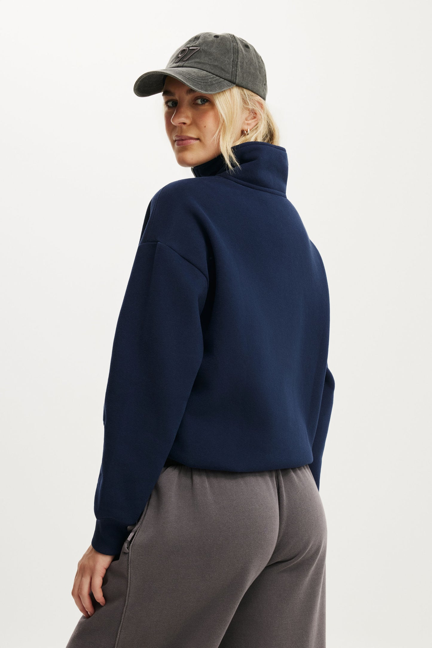 Plush Half Zip Sweatshirt