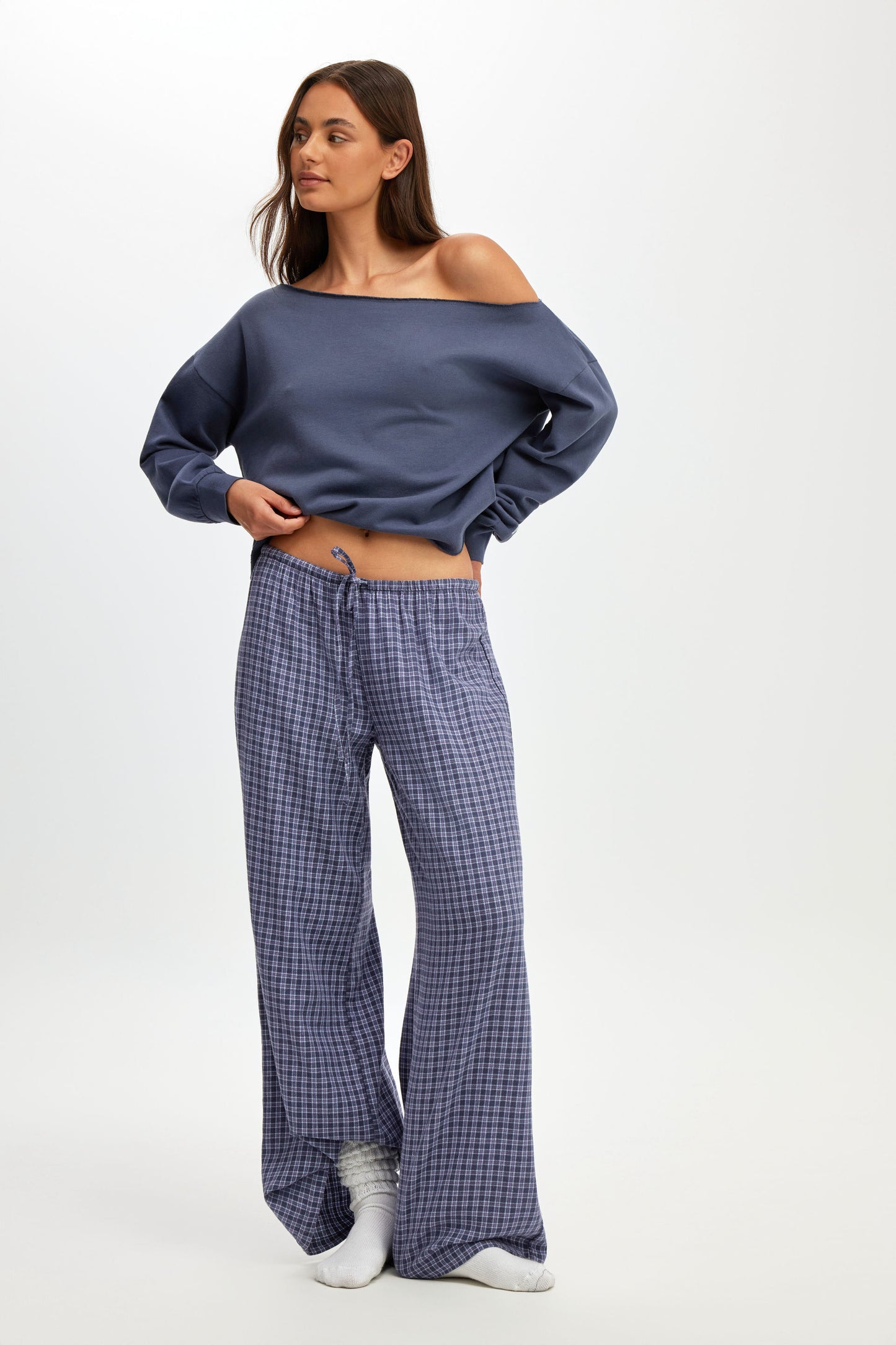 Off The Shoulder Fleece Jumper
