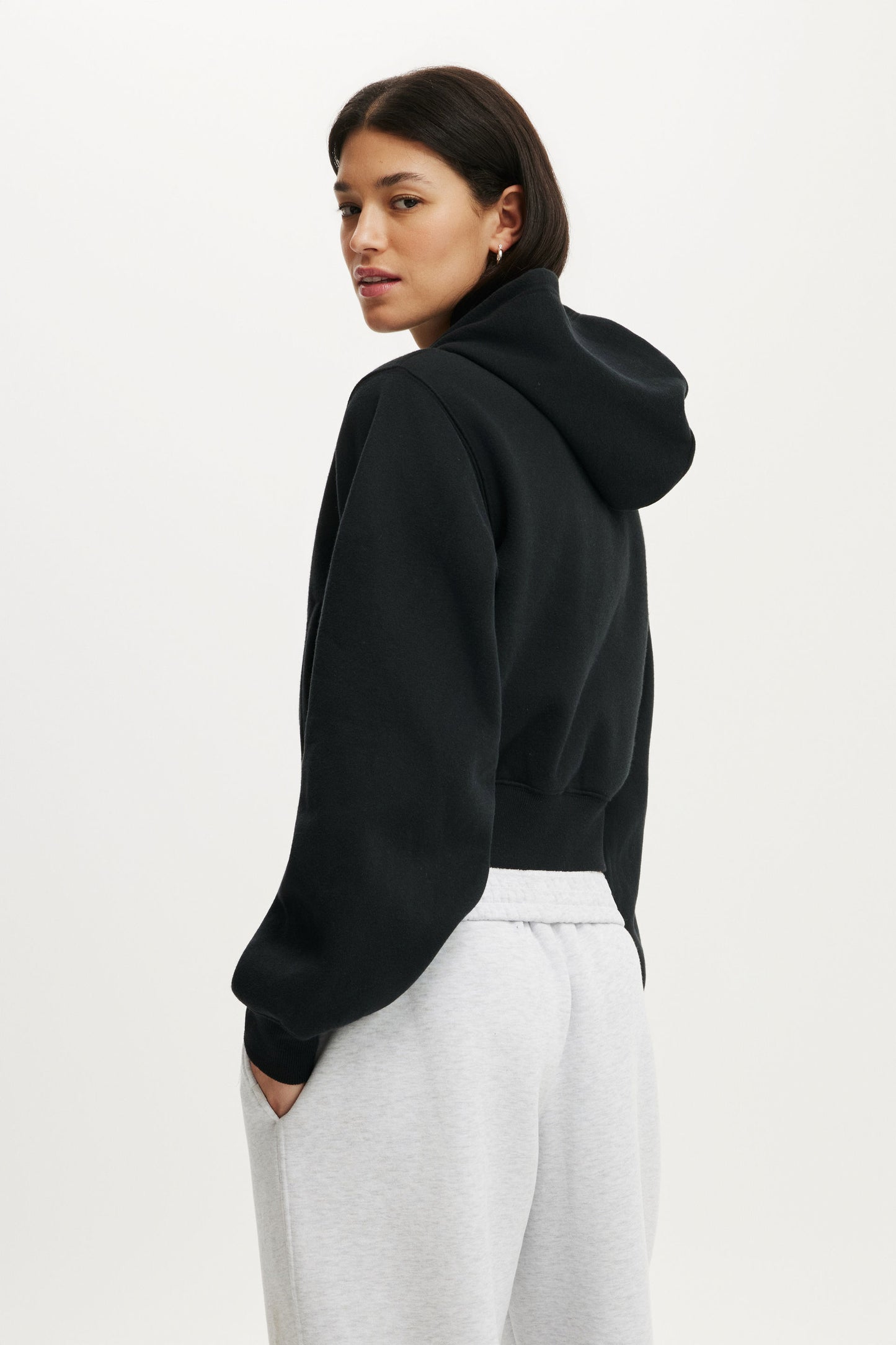 Plush Relaxed Zip Through Hoodie
