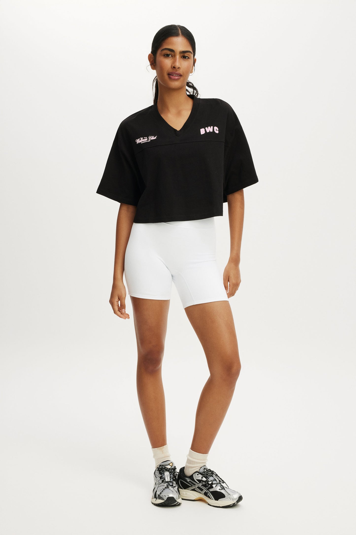 Cropped Graphic Sporty Tee