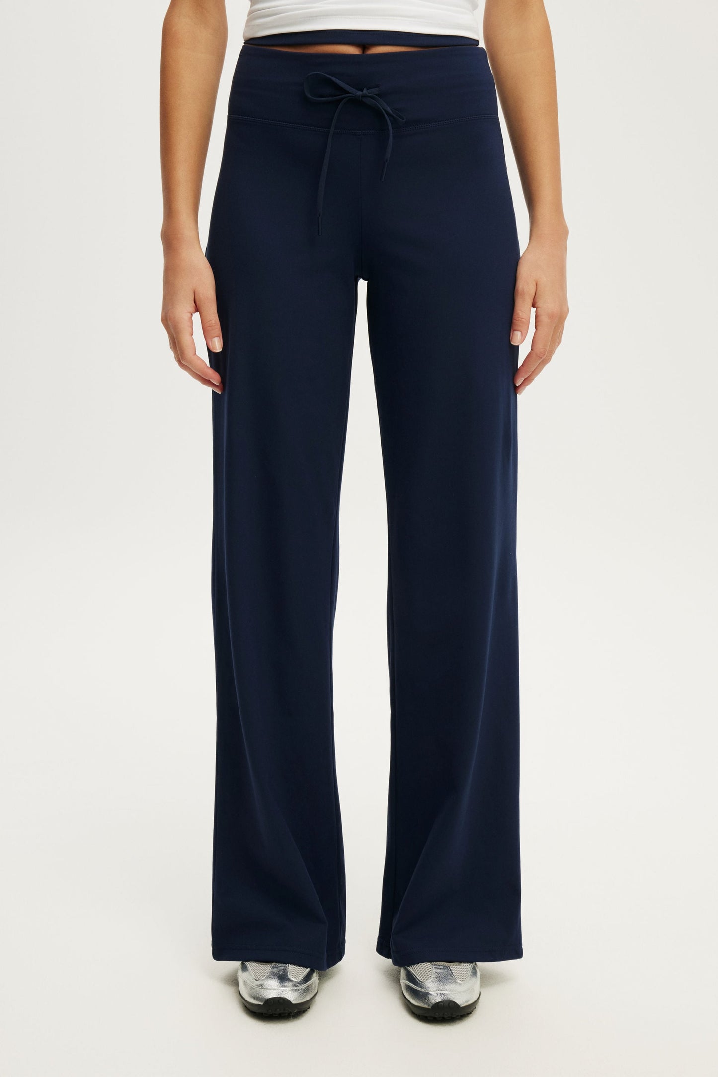 Ultra Soft Tie Front Wide Leg Pant