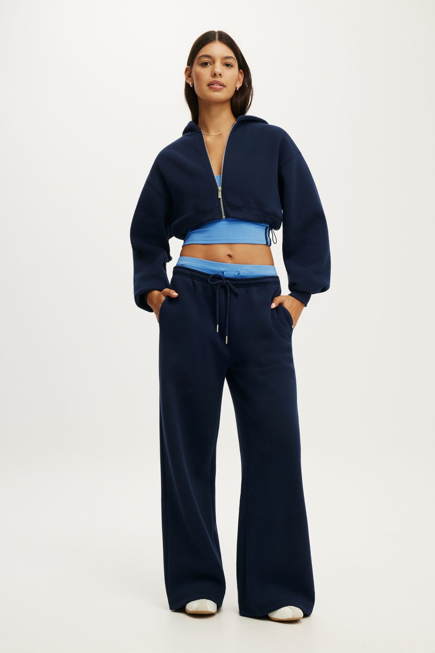 Plush Micro Cropped Zip Through