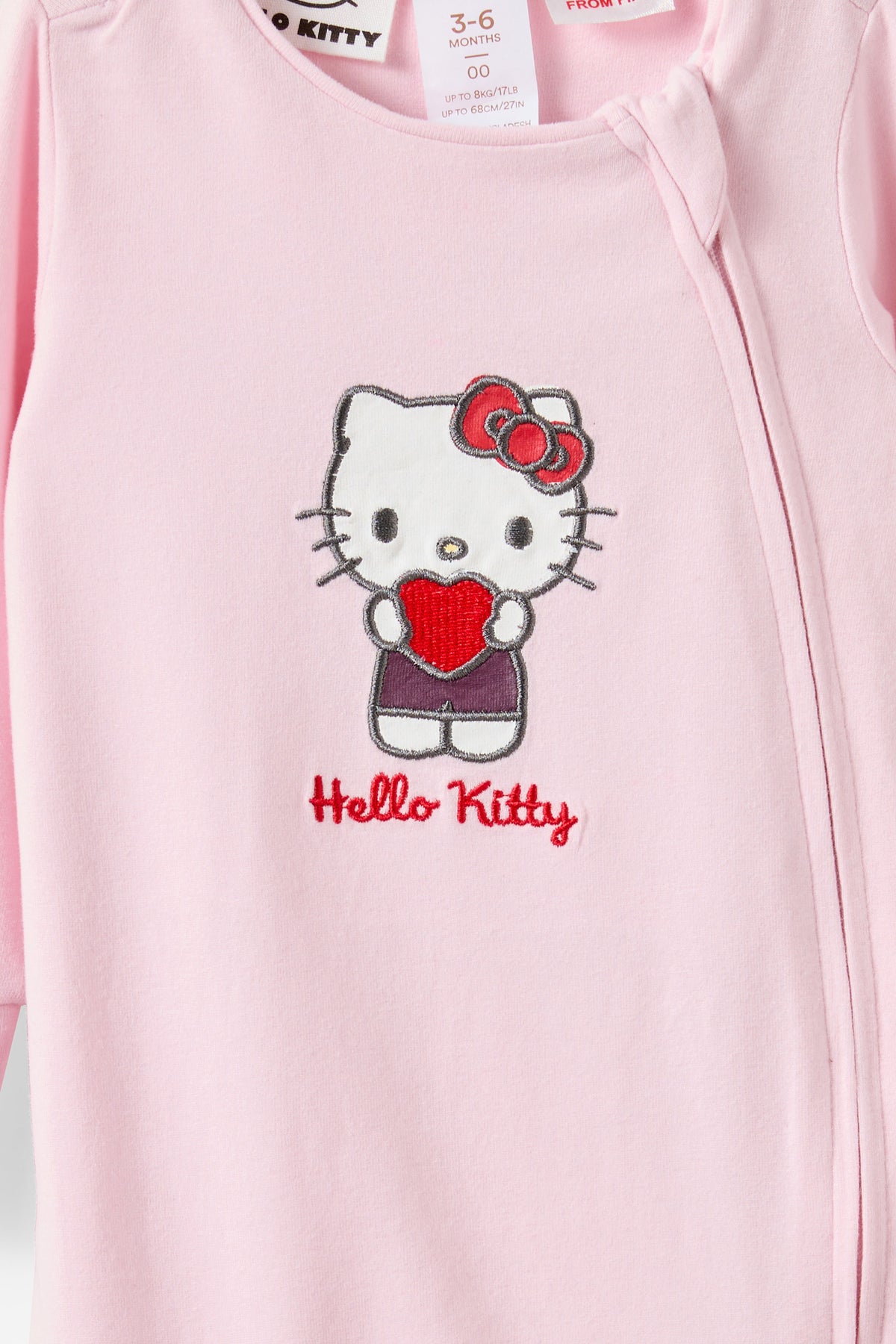 Hello Kitty Sanrio Long Sleeve Zip Romper