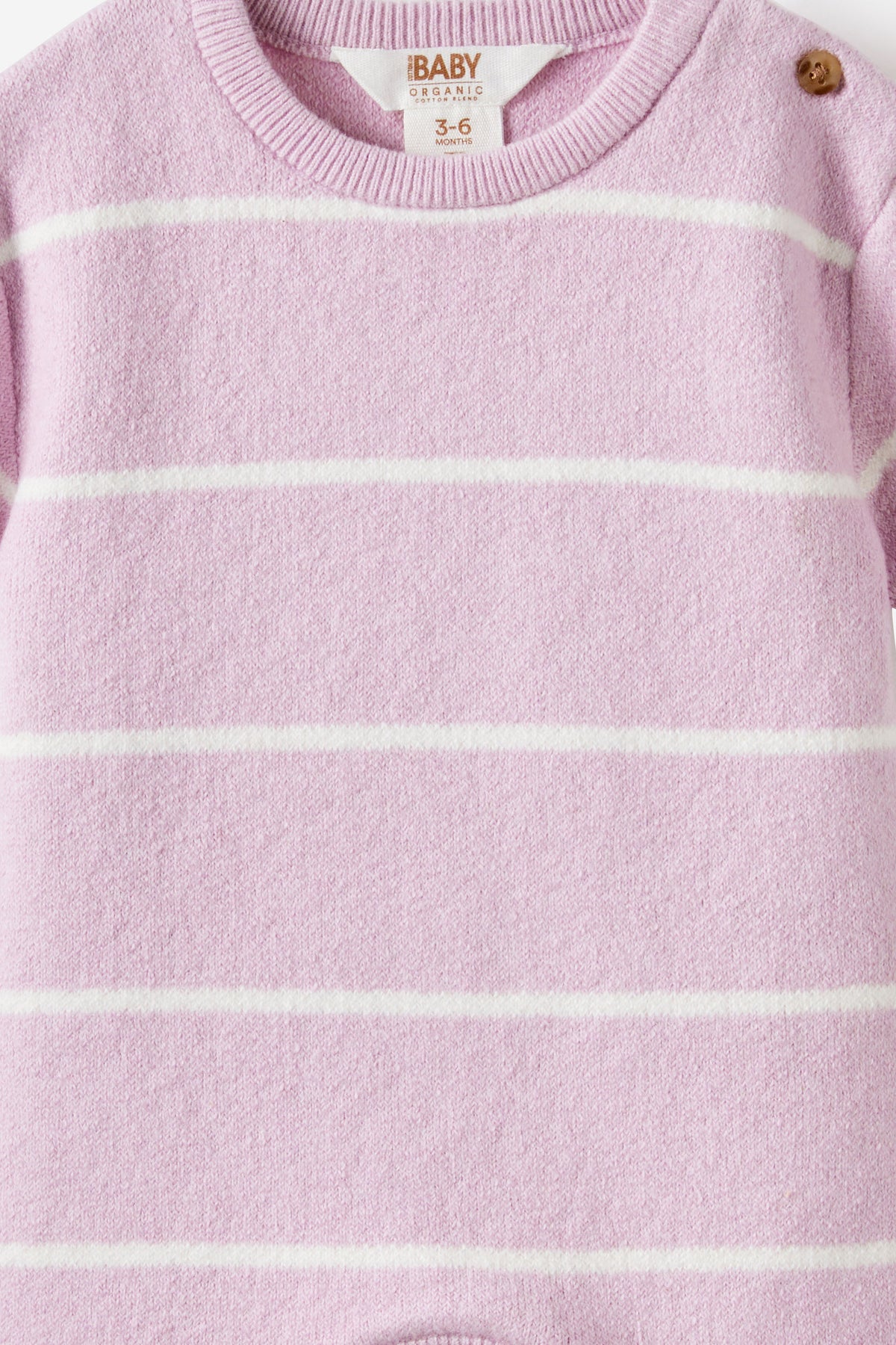 Organic Blend Knit Short Sleeve Playsuit