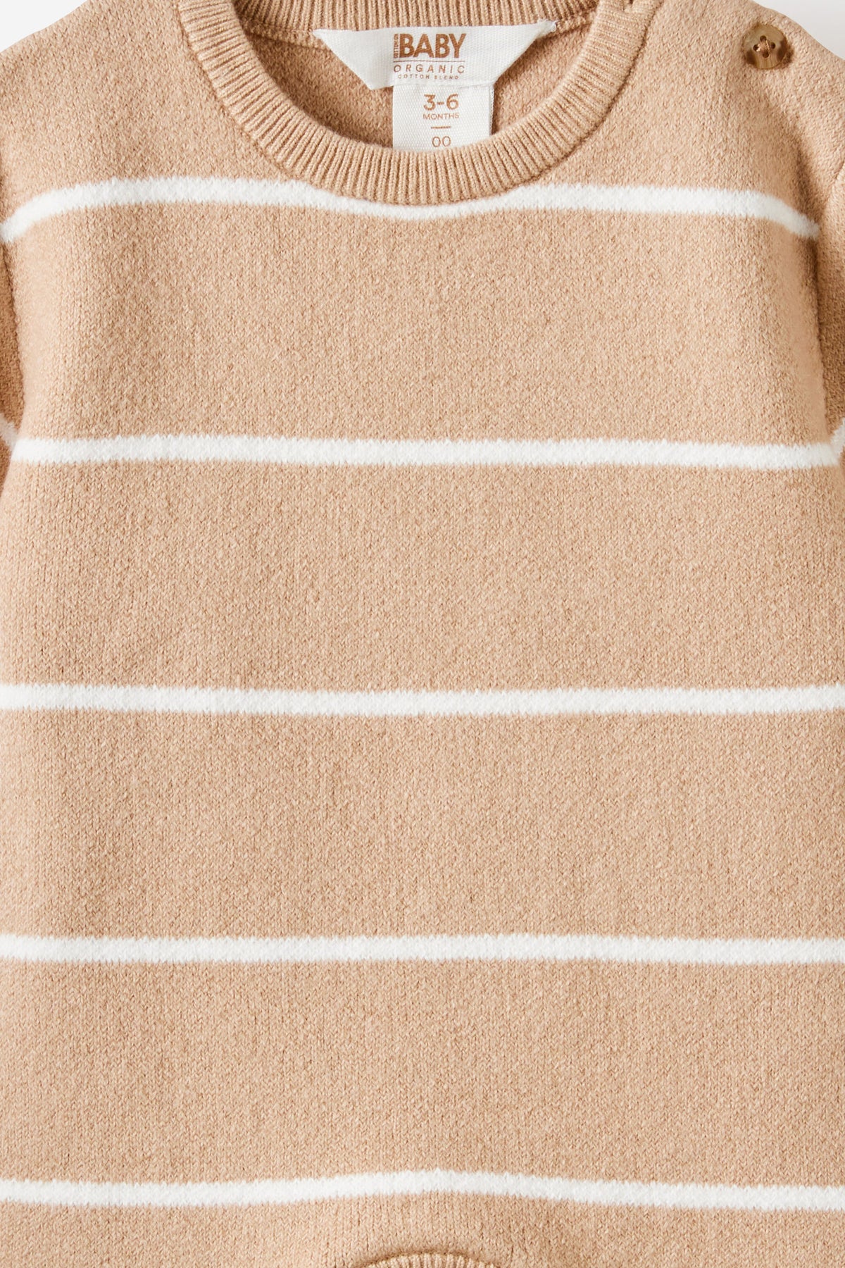 Organic Blend Knit Short Sleeve Playsuit