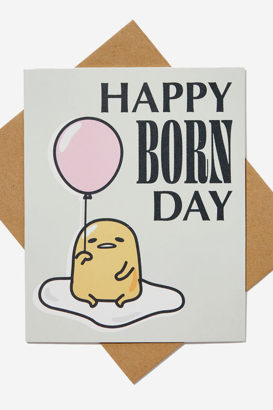 Gudetama Funny Birthday Card