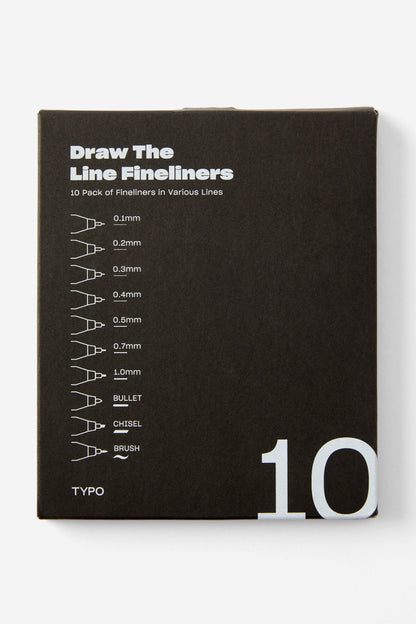 Draw The Line Fineliner 10Pk