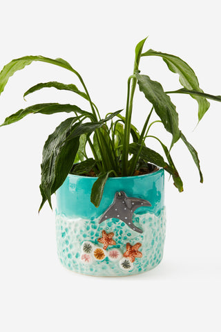 Aquamarine Midi Shaped Planter