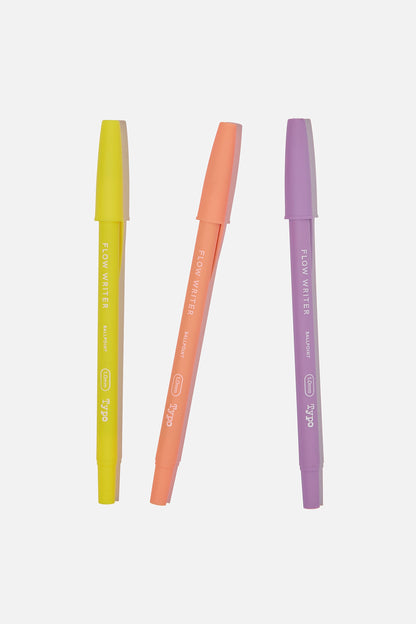 Black Ink Flow Writer Pen 3Pk