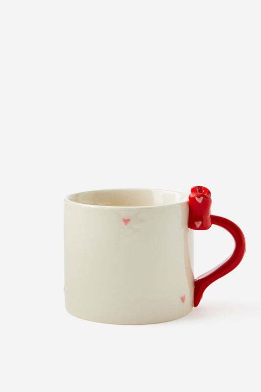 Bow &amp; Heart Shaped Mug